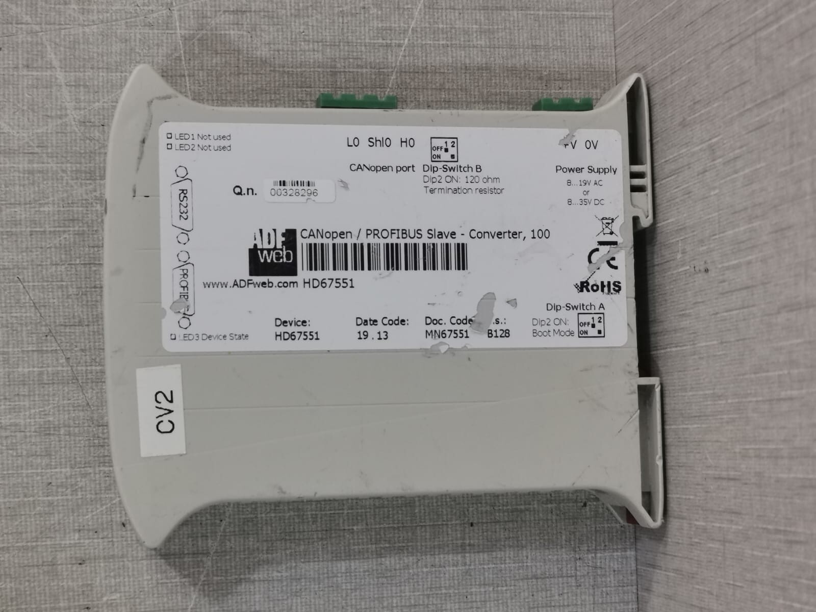 ADF WEB HD67551 ADF Web HD67551 CANopen /Profibus Slave -Converter 100 4