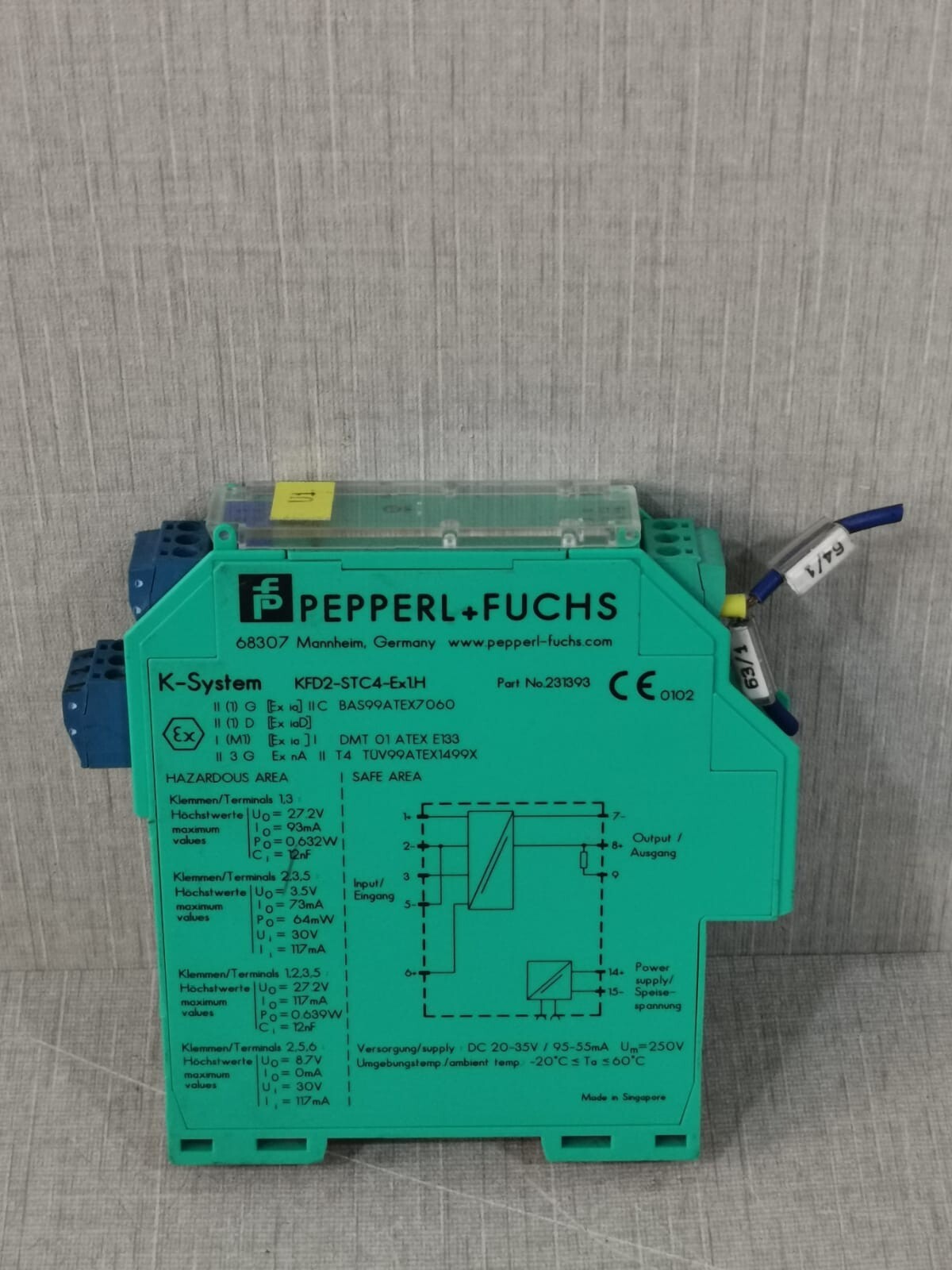 PEPPERL & FUCHS KFD2-STC4-EX1.H PEPPERL & FUCHS KFD2-STC4-EX1.H Smart Transmitter Power Supply 231393 2