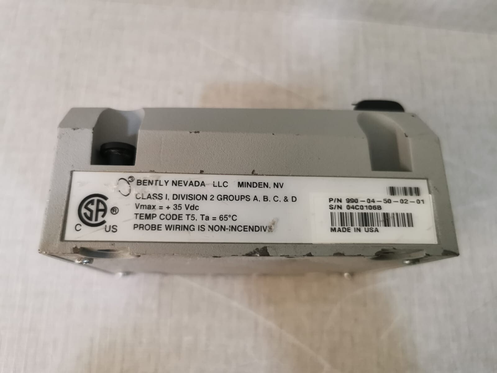 Bently nevada 990-04-50-02-01 Bently nevada 990 SERIES 2-WIRE vibration transmitter 990-04-50-02-01 5