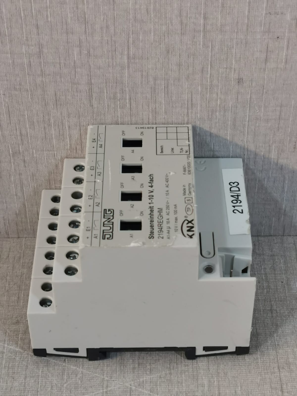 Jung JUNG-2194 Jung 2194 REG KNX EIB Steuereinheit 1-10 V 4-fach 2194 8
