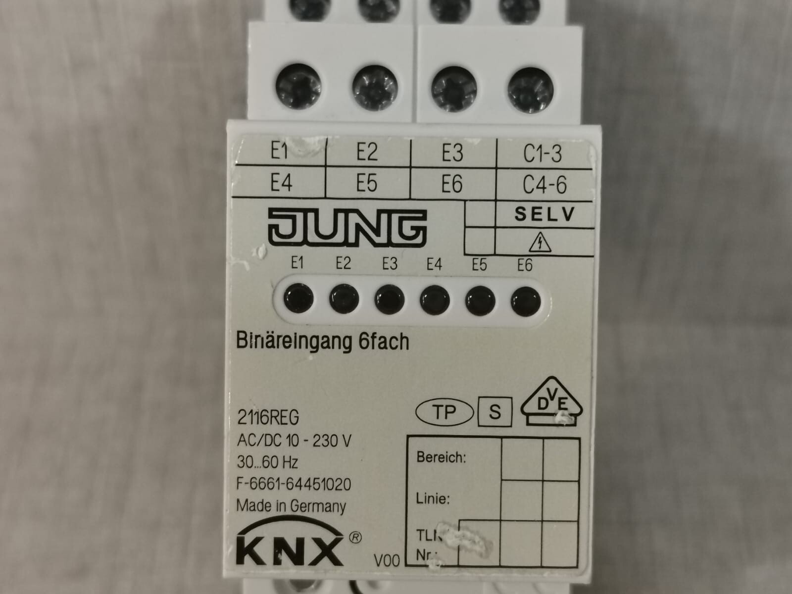 Jung 2116REG Jung 2116REG KNX Binary Input 6x 8
