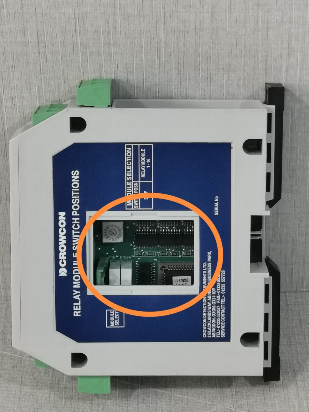 CROWCON 1-16 Crowcon 1-16 Relay Module Switch Positions - WITHOUT COVER 3