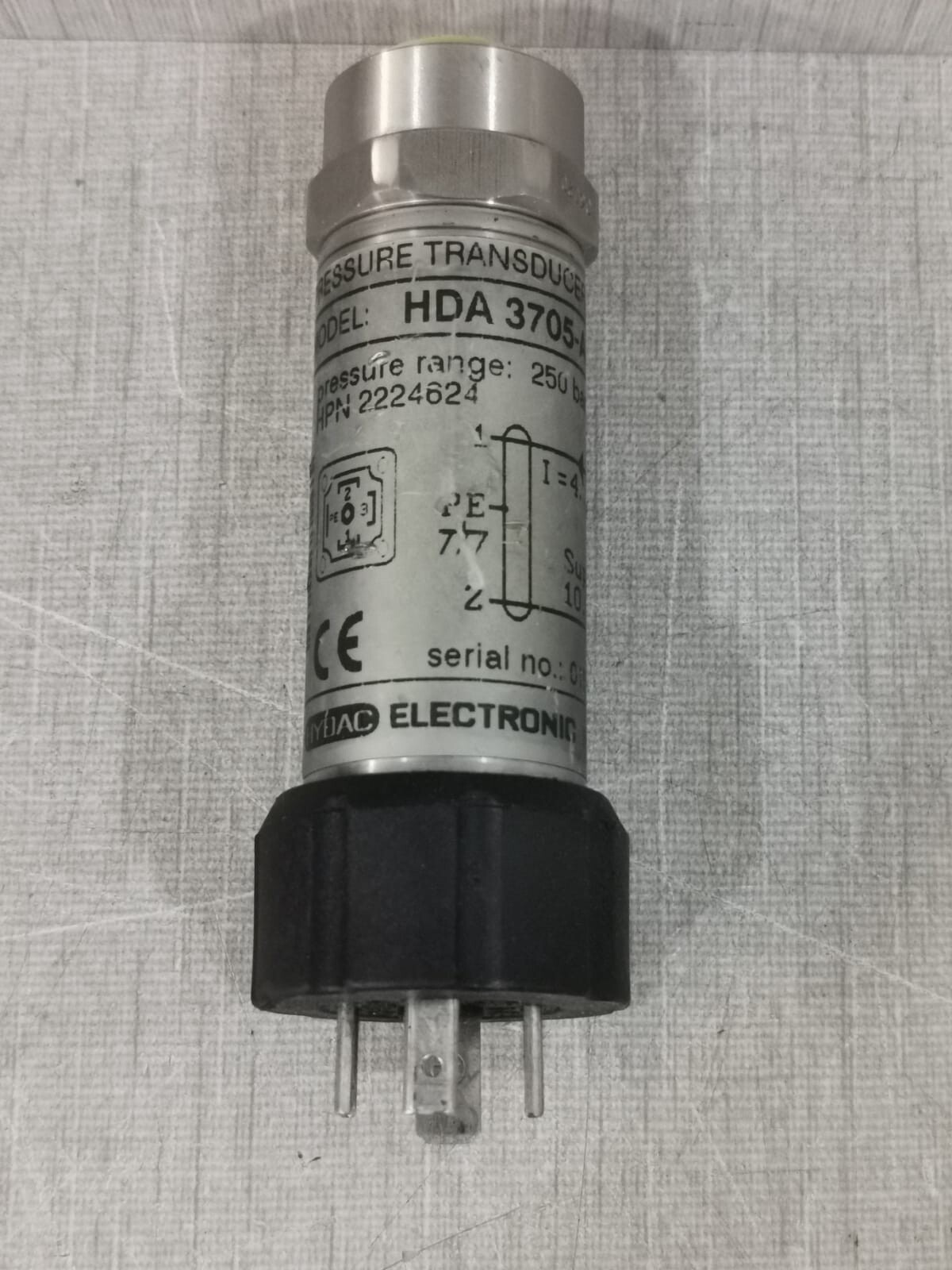 HYDAC ELECTRONIC HDA 3705-A-250-187 PRESSURE TRANSDUCER