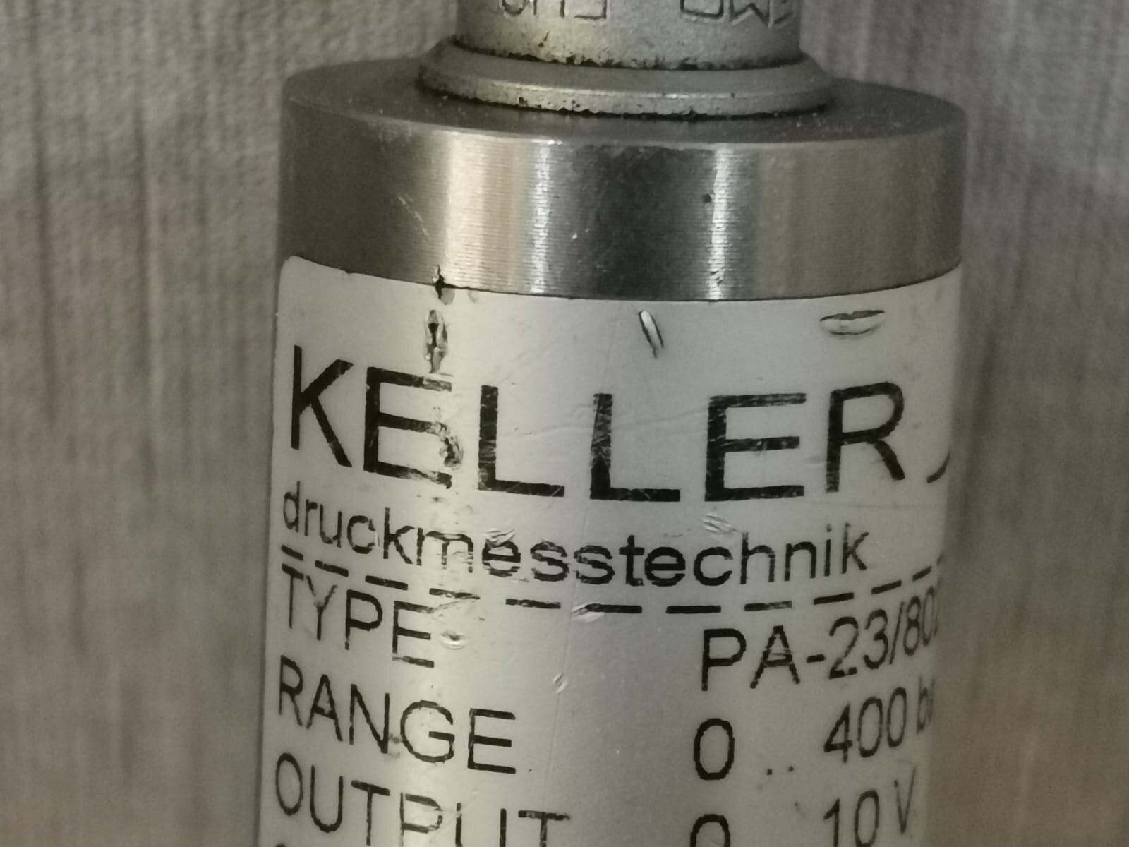KELLER 80263B KELLER PA-23/80263B-400 MOD. EMV PRESSURE TRANSMITTER 0-400BAR 0-10V 2