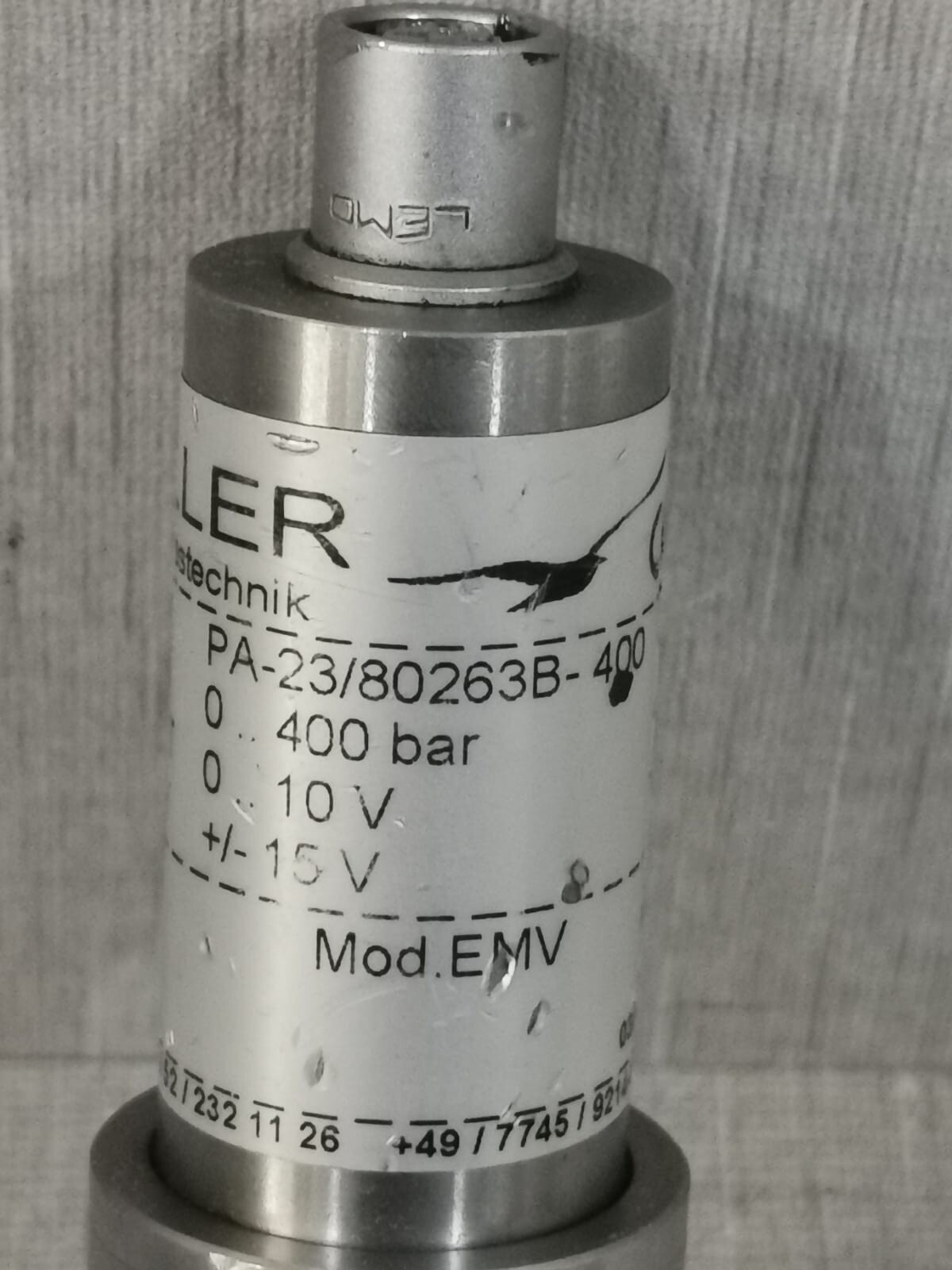 KELLER 80263B KELLER PA-23/80263B-400 MOD. EMV PRESSURE TRANSMITTER 0-400BAR 0-10V 3