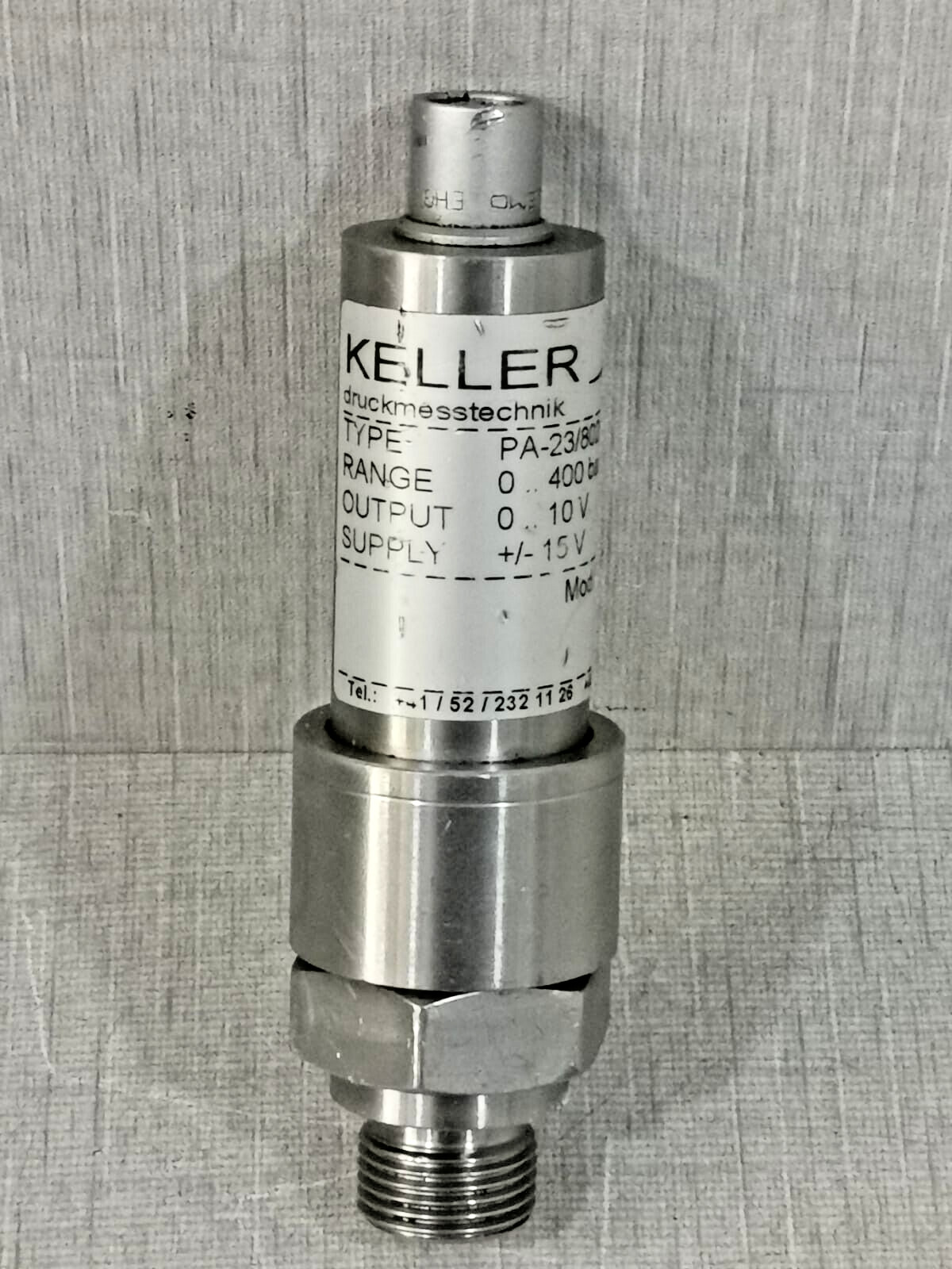 KELLER PA-23/80263B-400 MOD. EMV PRESSURE TRANSMITTER 0-400BAR 0-10V