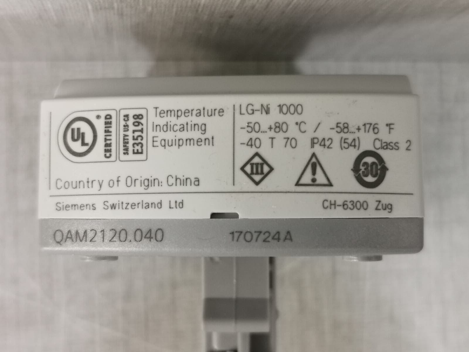 Siemens QAM2120.040 SIEMENS QAM2120.040 Duct Sensor LG - WITH FILTHY BOX 3