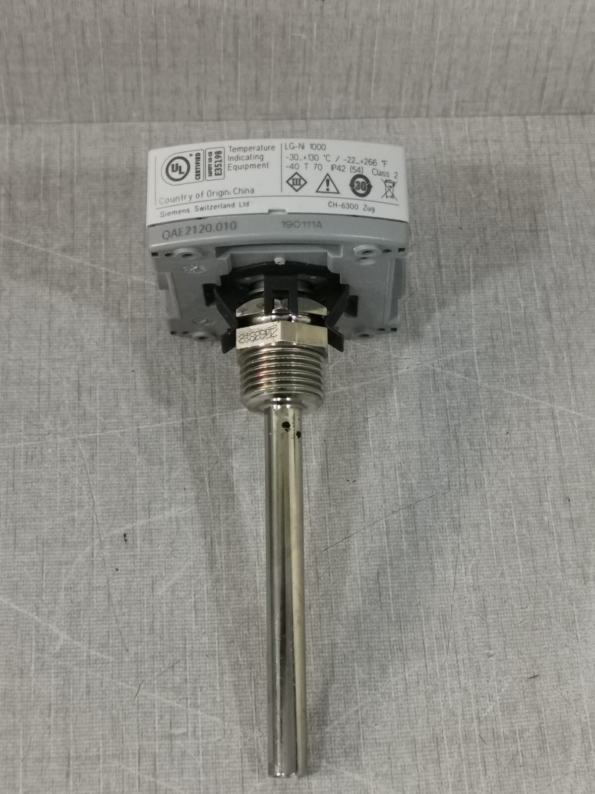 Siemens QAE2120.010 Siemens QAE2120.010 Immersion Temperature Sensor - WITH FILTHY BOX 6