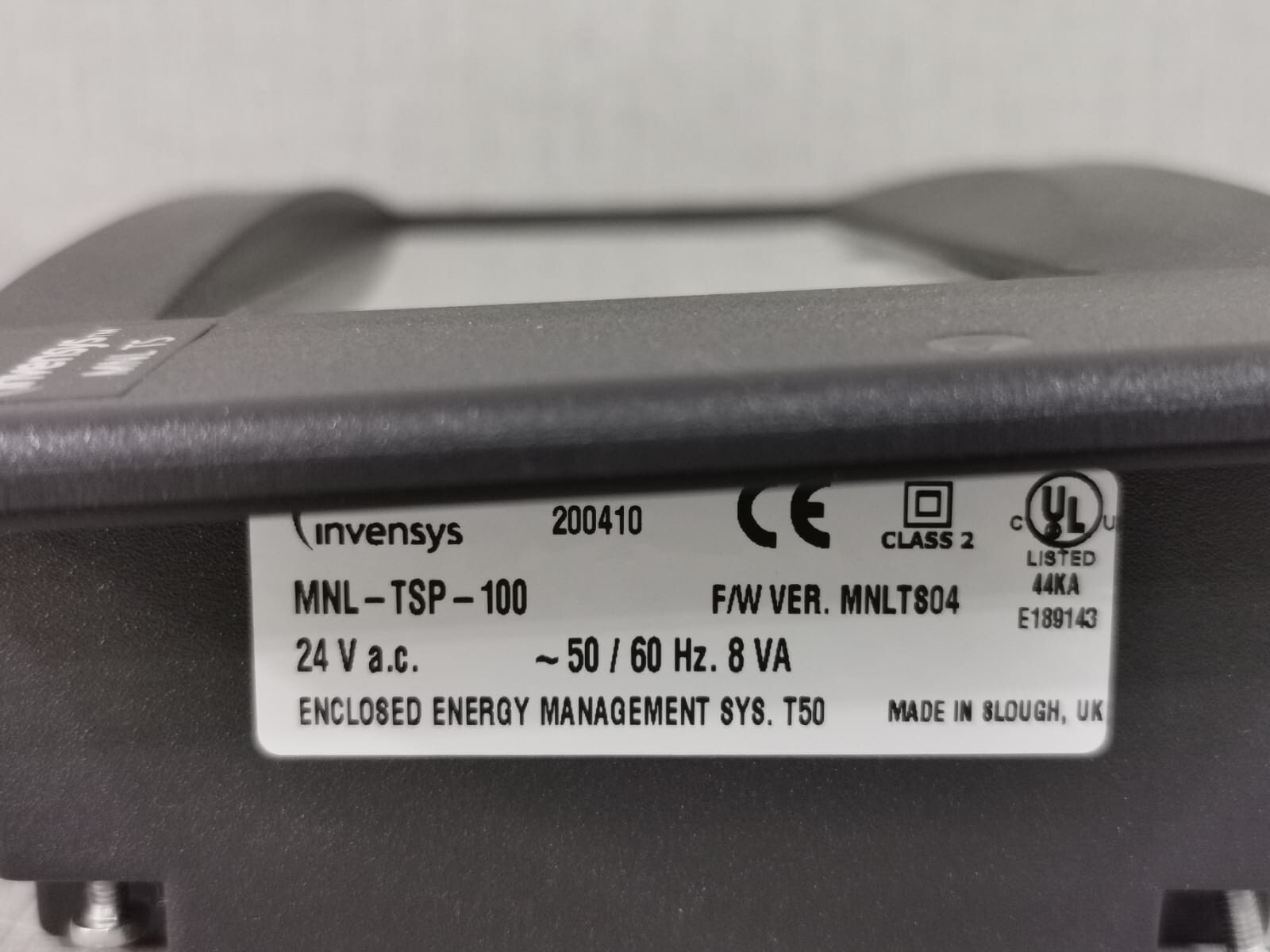 Invensys TSP-100 INVENSYS MNL-TSP-100 TOUCH SCREEN-PANEL MOUNTING 8