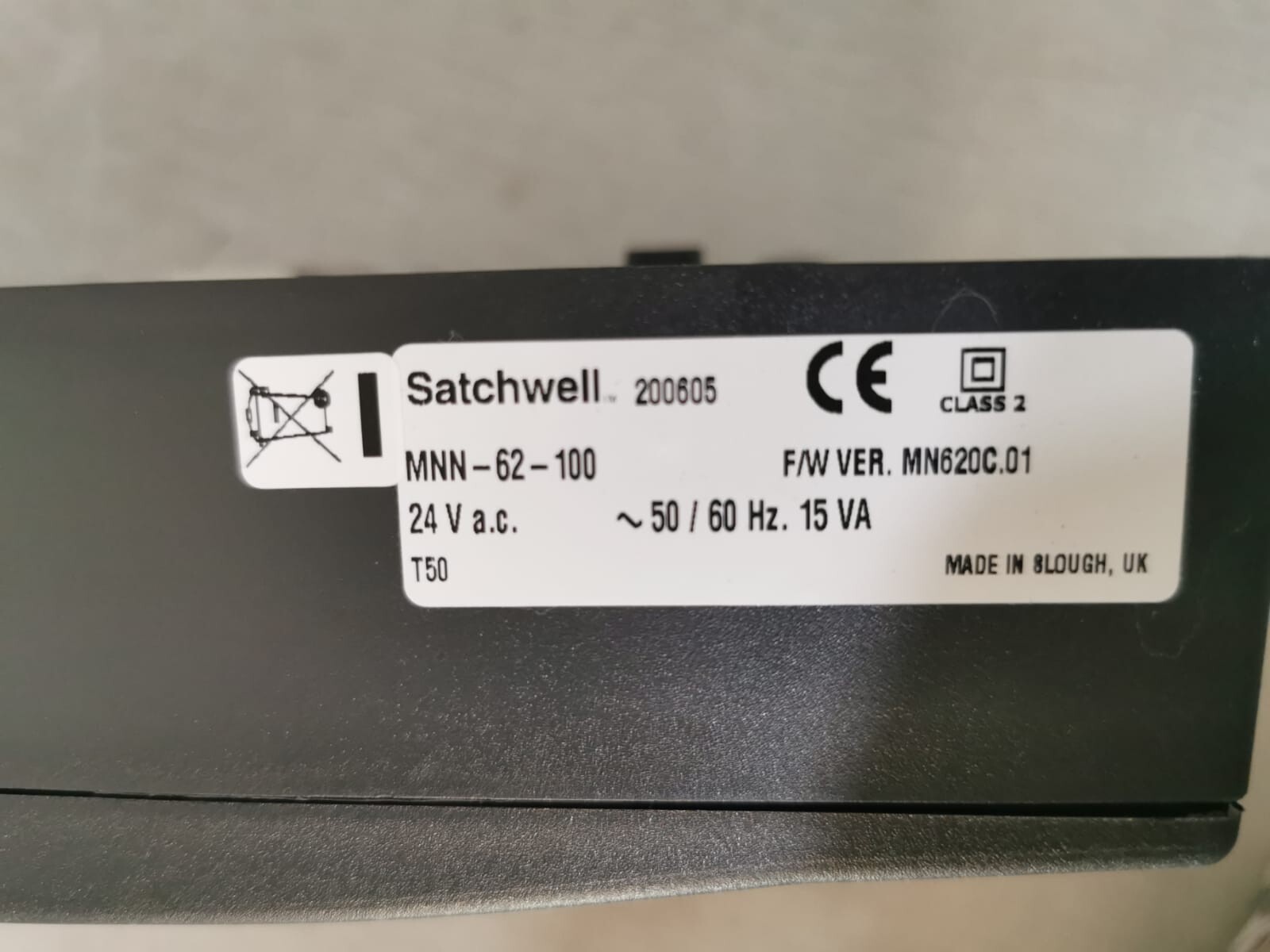 Satchwell MNN-62-100 Satchwell MNN-62-100 / VER.MN620C.01 5