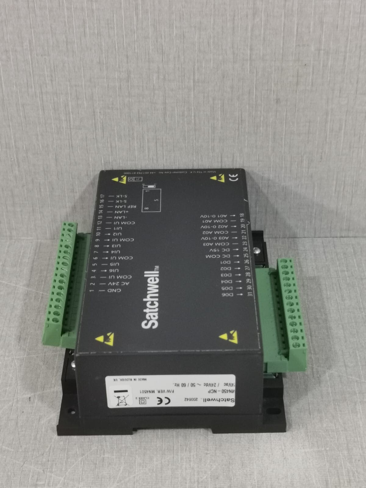 Satchwell MN450-NCP Satchwell Micronet MN450-NCP Programmable Controller HVAC 7