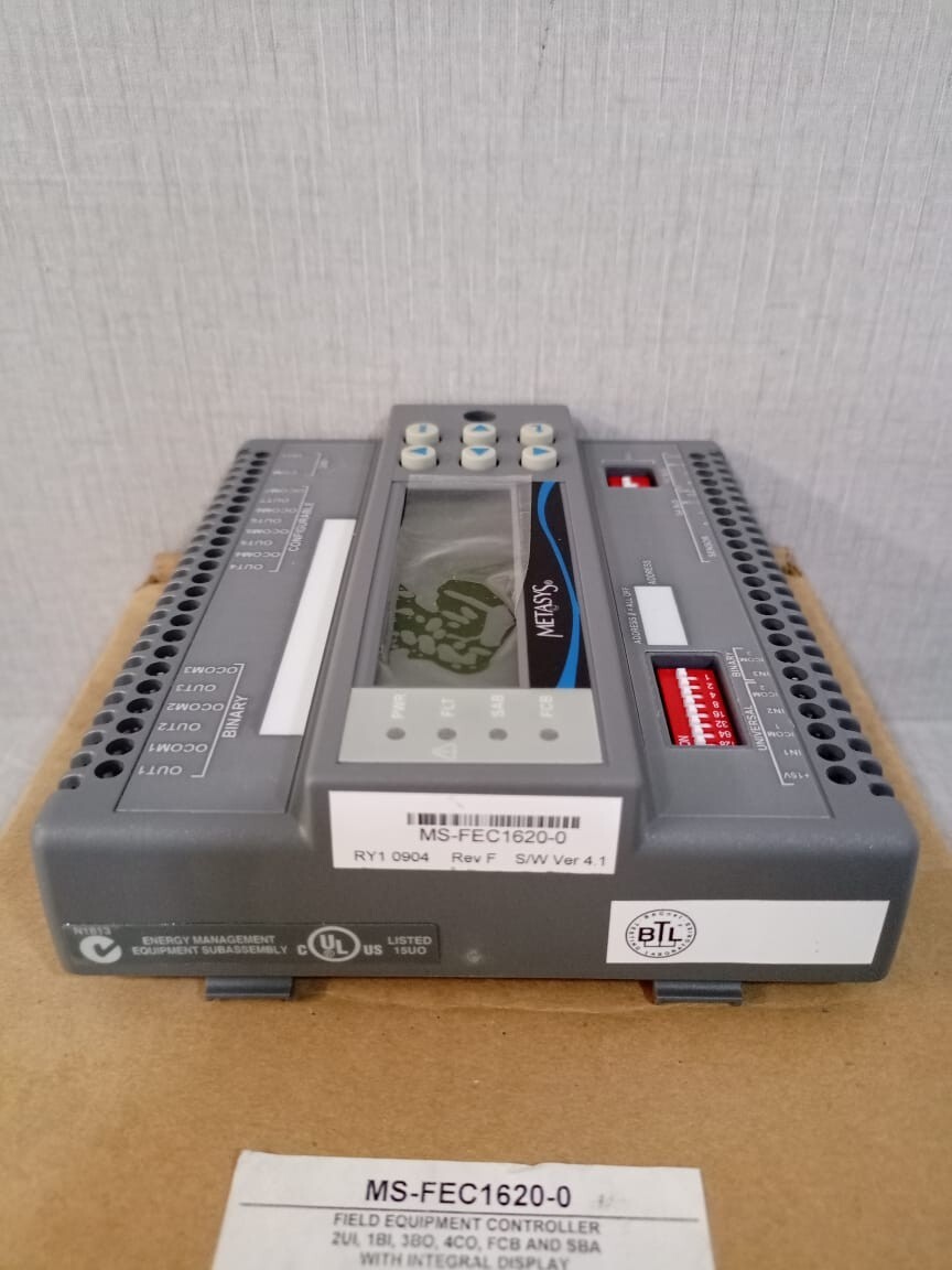 Johnson Controls FEC1620-0 Johnson Controls METASYS MS-FEC1620-0 Rev F S/W Ver 4.1 Field Equipment Control 9