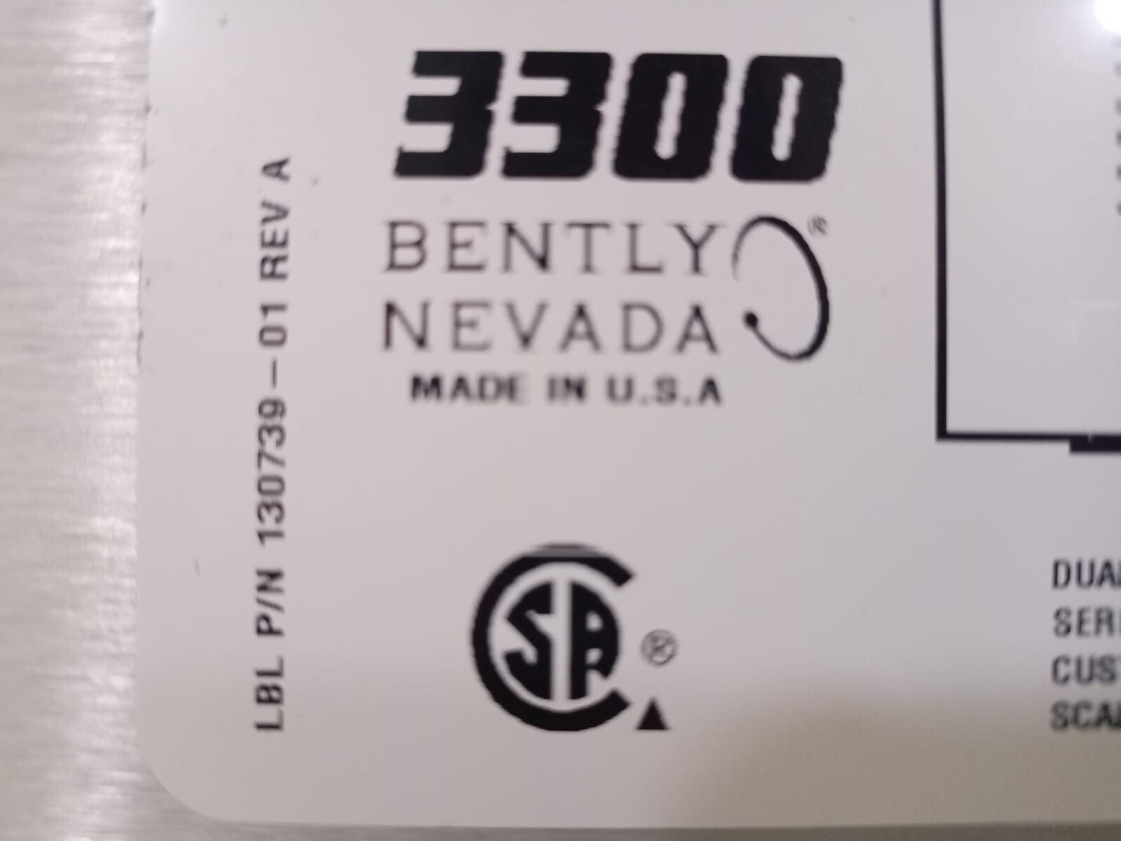 Bently Nevada PWA129958-01 Bently Nevada Dual Velocity Monitor 3300/55 PWA129958-01 G 10