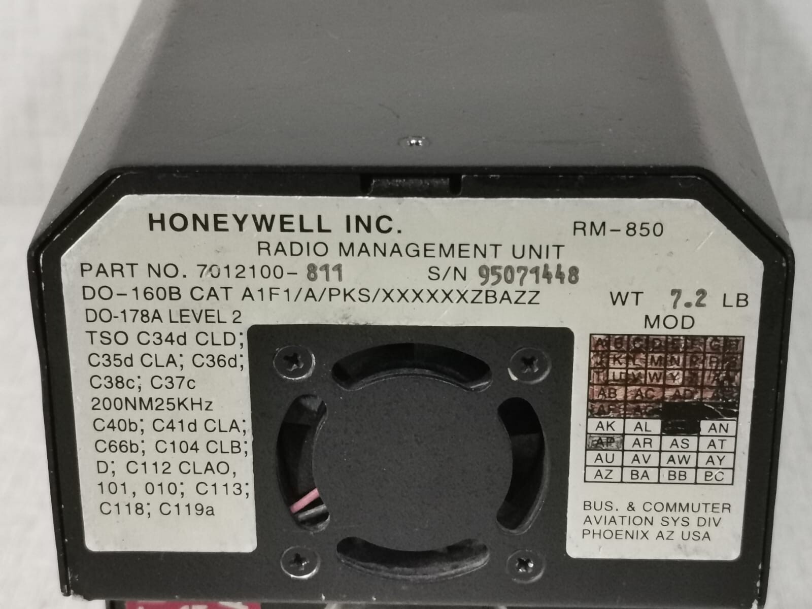 Honeywell RM850 Honeywell Radio Management Unit RM850 7012100-811 4