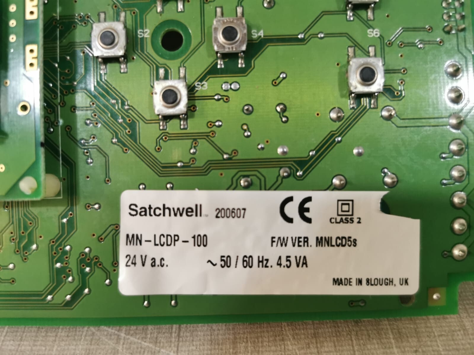 Satchwell LCDP-100 SATCHWELL MN-LCDP-100 Management Display Controller Board 2