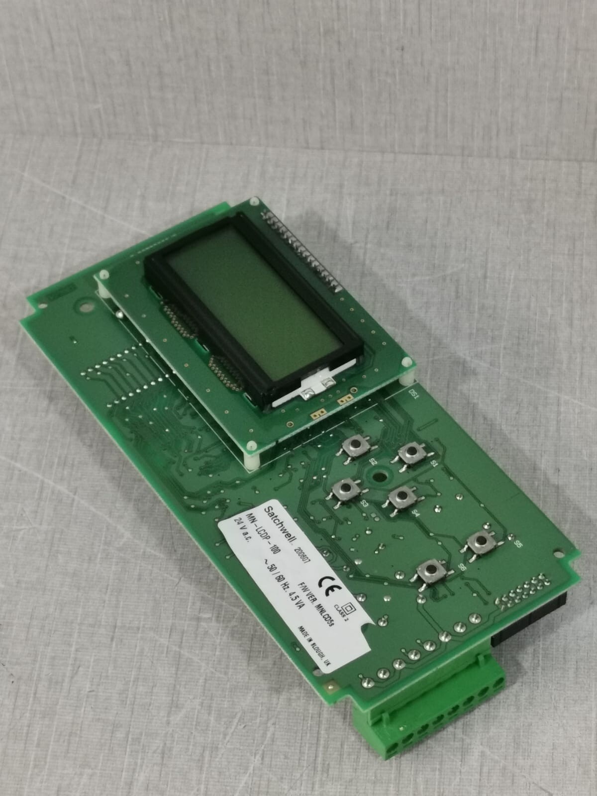 Satchwell LCDP-100 SATCHWELL MN-LCDP-100 Management Display Controller Board 7