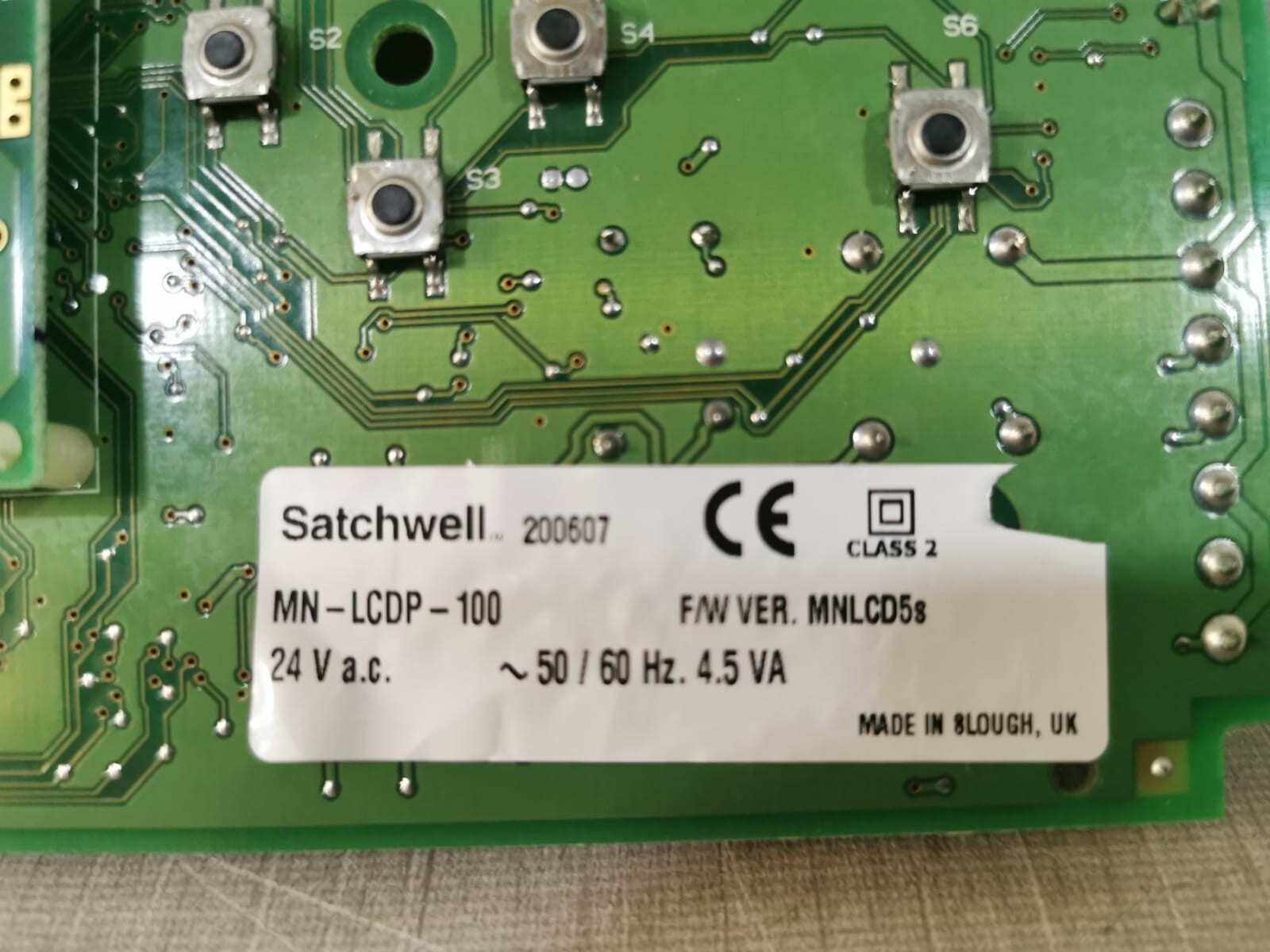 Satchwell LCDP-100 SATCHWELL MN-LCDP-100 Management Display Controller Board 8
