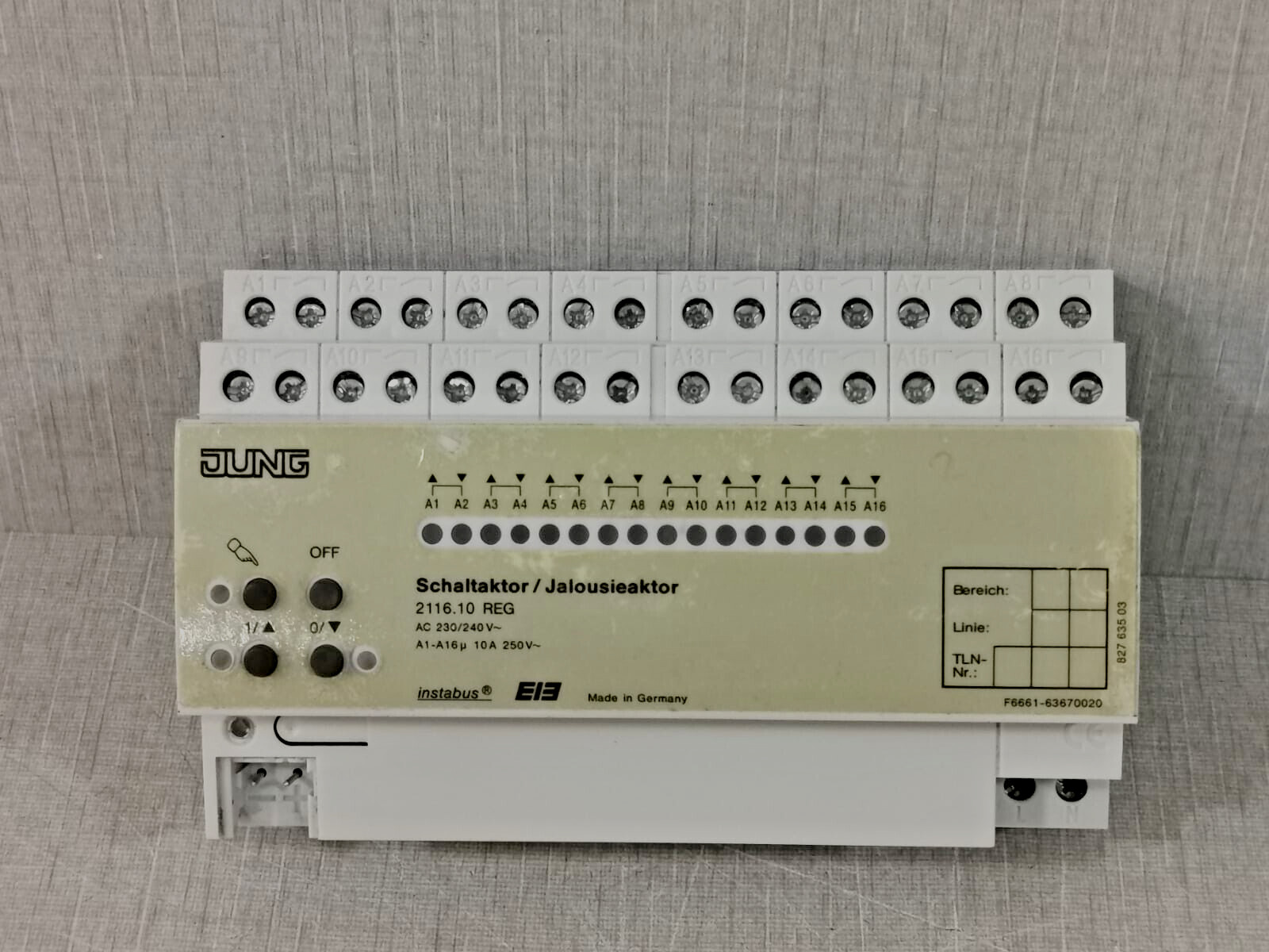 JUNG Switching actuator / shutter actuator 2116.10 REG