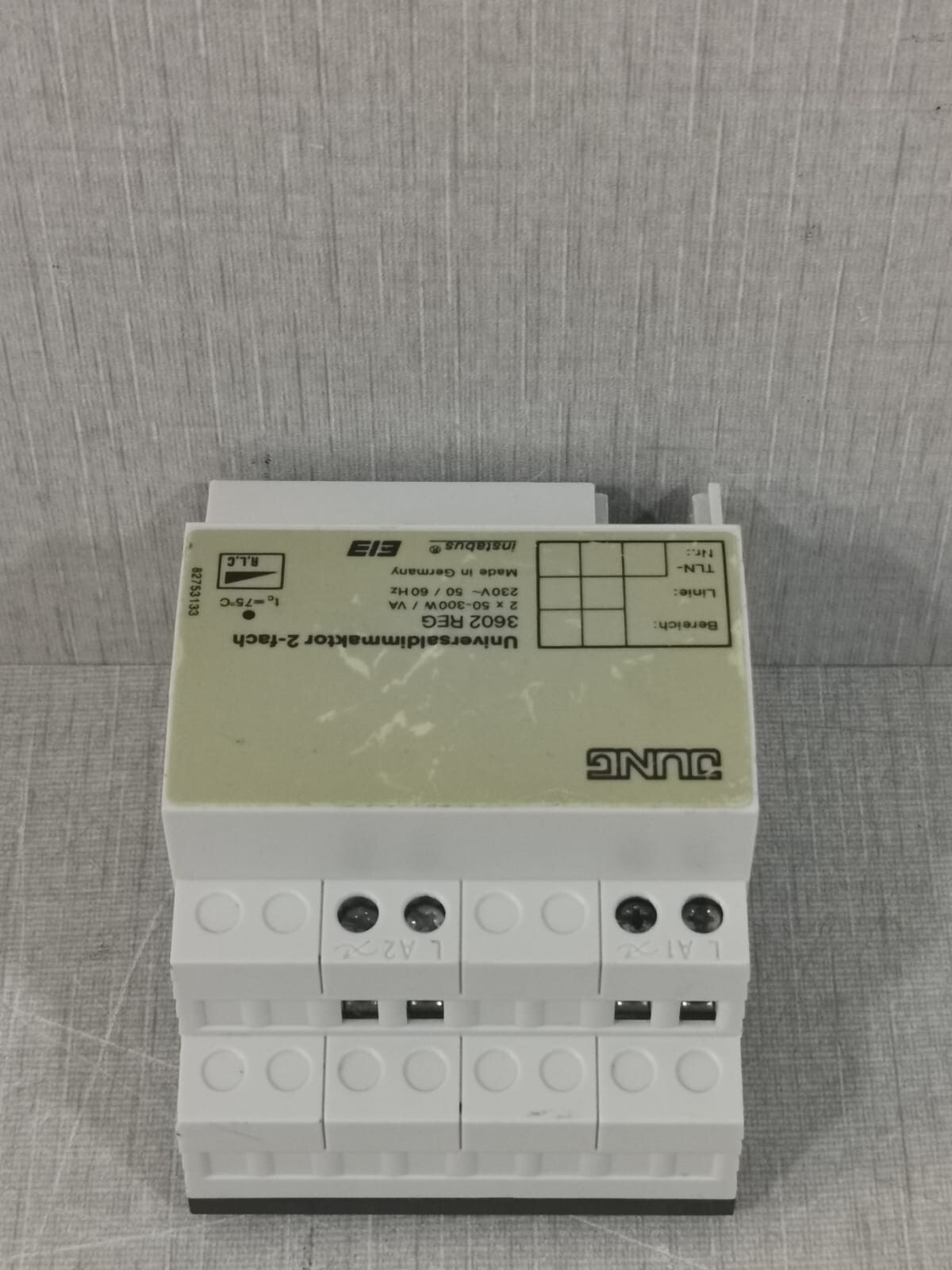 JUNG 3602 REG JUNG 3602 REG UNIVERSAL-DIMMING ACTUATOR 2-GANG 6