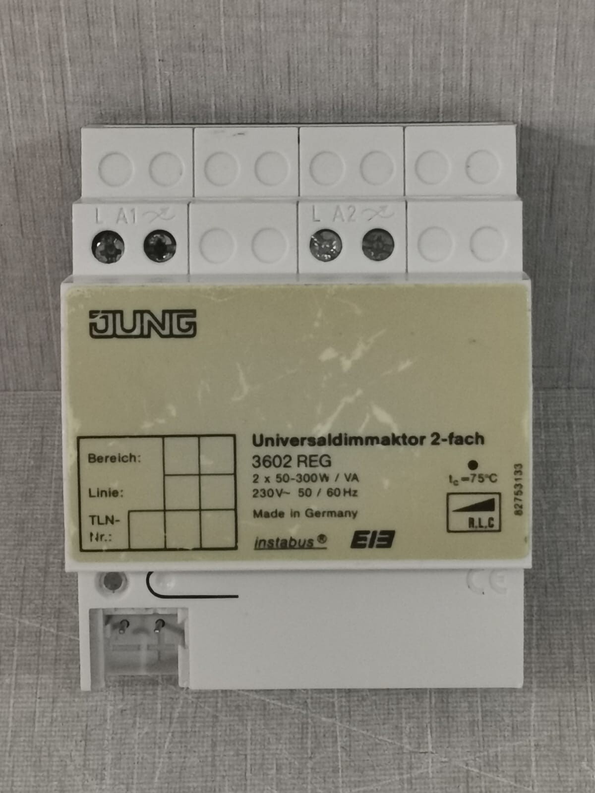 JUNG 3602 REG UNIVERSAL-DIMMING ACTUATOR 2-GANG