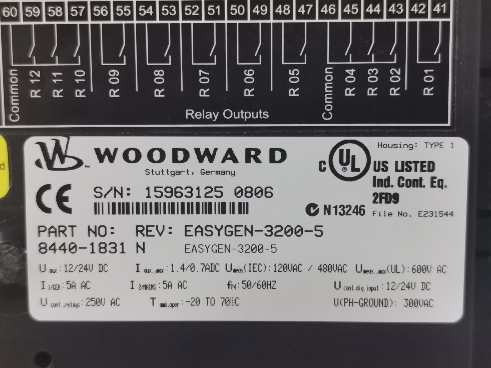 Woodward EASYGEN 3200-5 WOODWARD EASYGEN 3200-5 P/n:8440-1831 REV. N 8