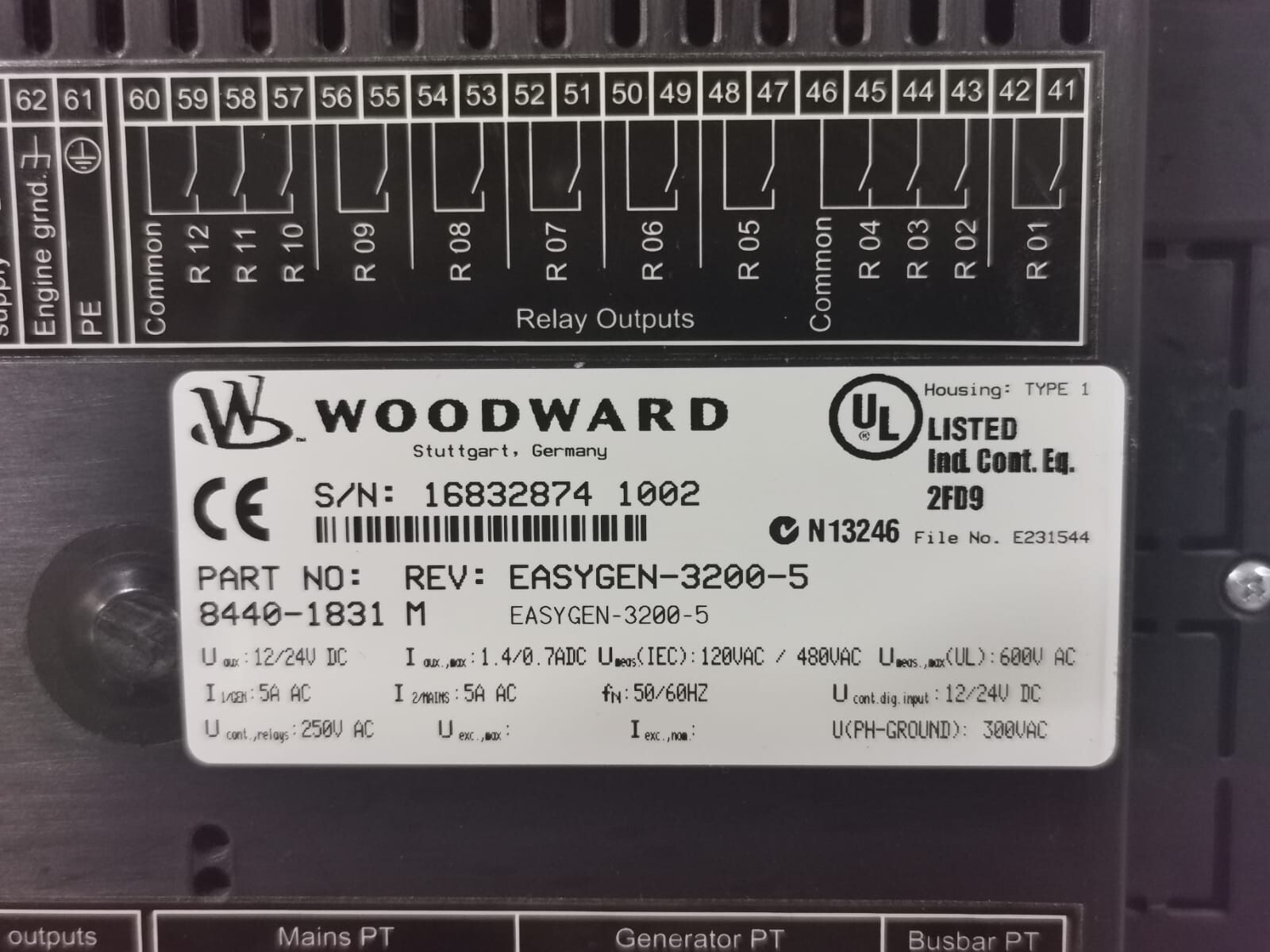 Woodward EASYGEN 3200-5 P/N 8440-1831 WOODWARD EASYGEN 3200-5 P/n:8440-1831 REV. M 8