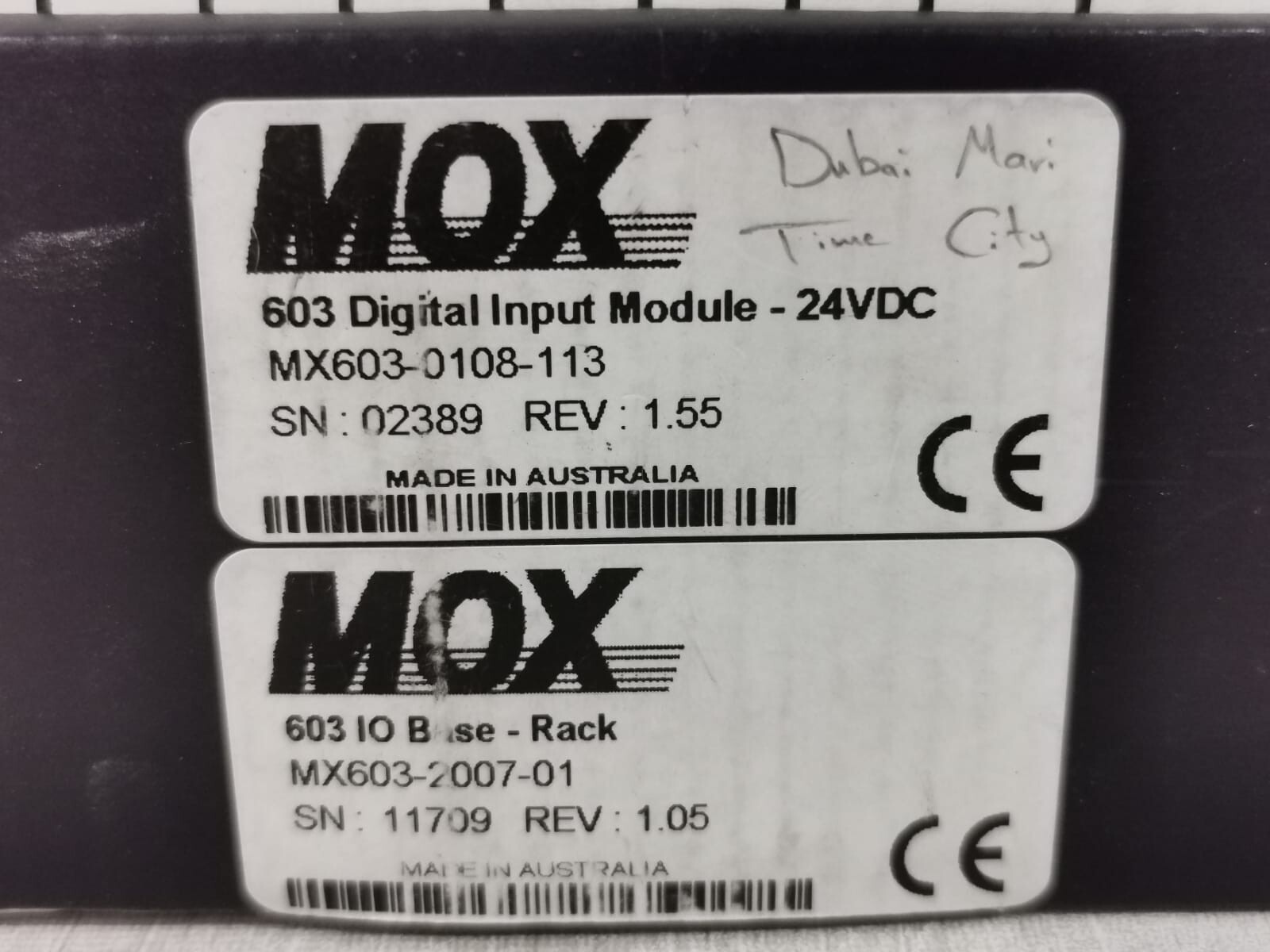 MOX MOX 603 MOX 603 Digital Input Module 24VDC| MX603-0108-113 /603 IO BASE-RACK MX603200701 4