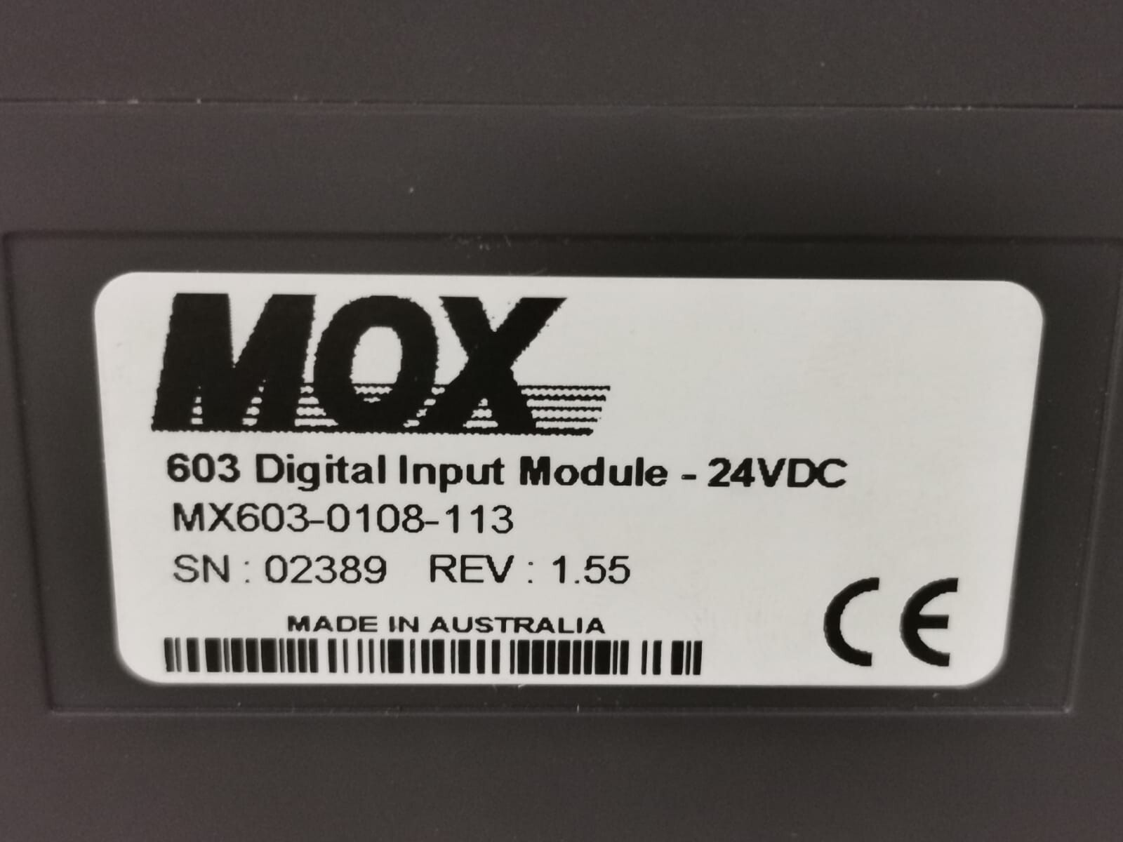 MOX MOX 603 MOX 603 Digital Input Module 24VDC| MX603-0108-113 /603 IO BASE-RACK MX603200701 7