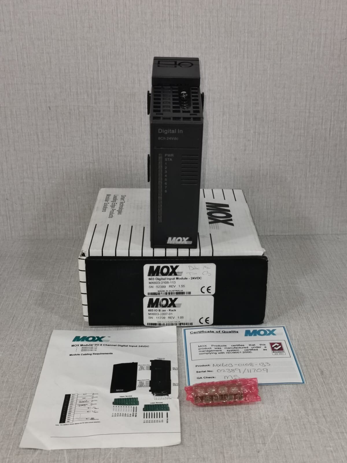 MOX 603 Digital Input Module 24VDC| MX603-0108-113 /603 IO BASE-RACK MX603200701