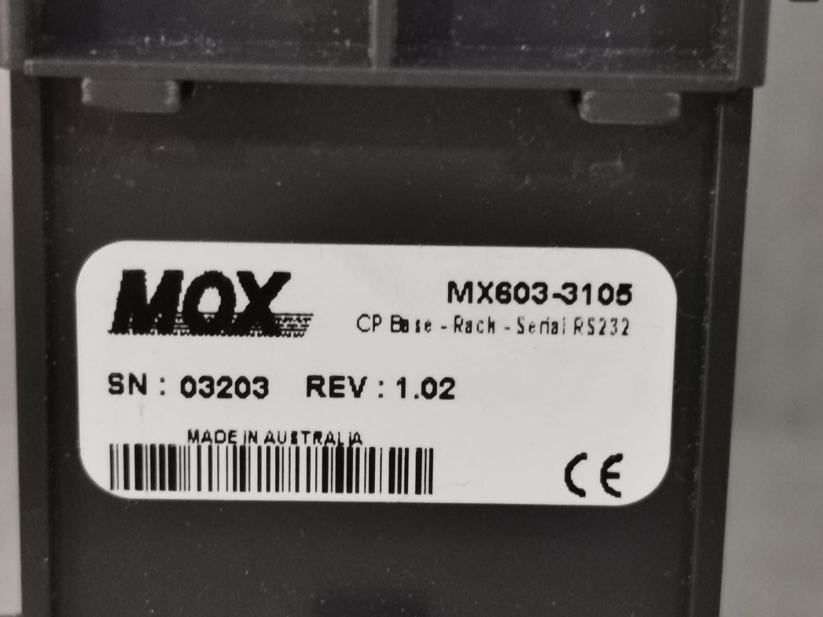 MOX MOX 603 MOX 603 CP MODULE ETHERNET|MX603-3010/603 CP BASE RACK MX6033105 9