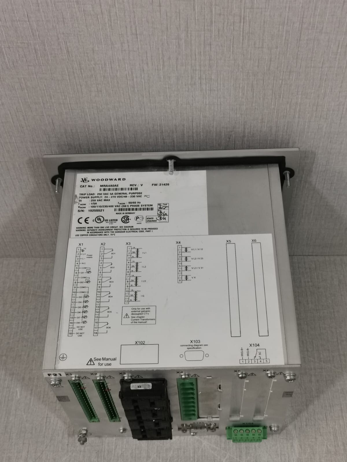 Woodward MRA4A0AE WOODWARD MRA4A0AE REV.V 5