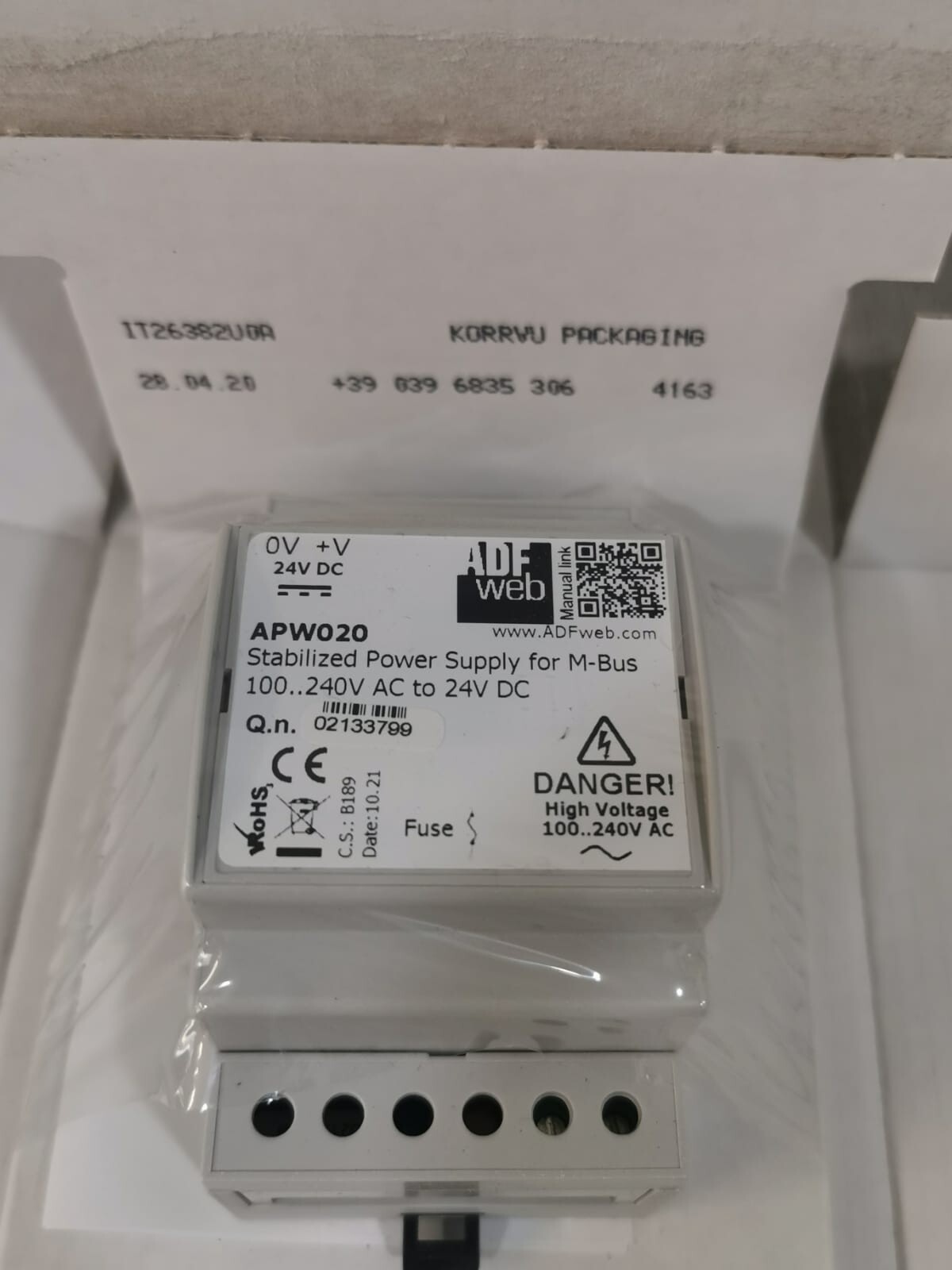 ADF WEB APW020 ADF WEB APW020 STABILIZED POWER SUPPLY FOR M-BUS 3