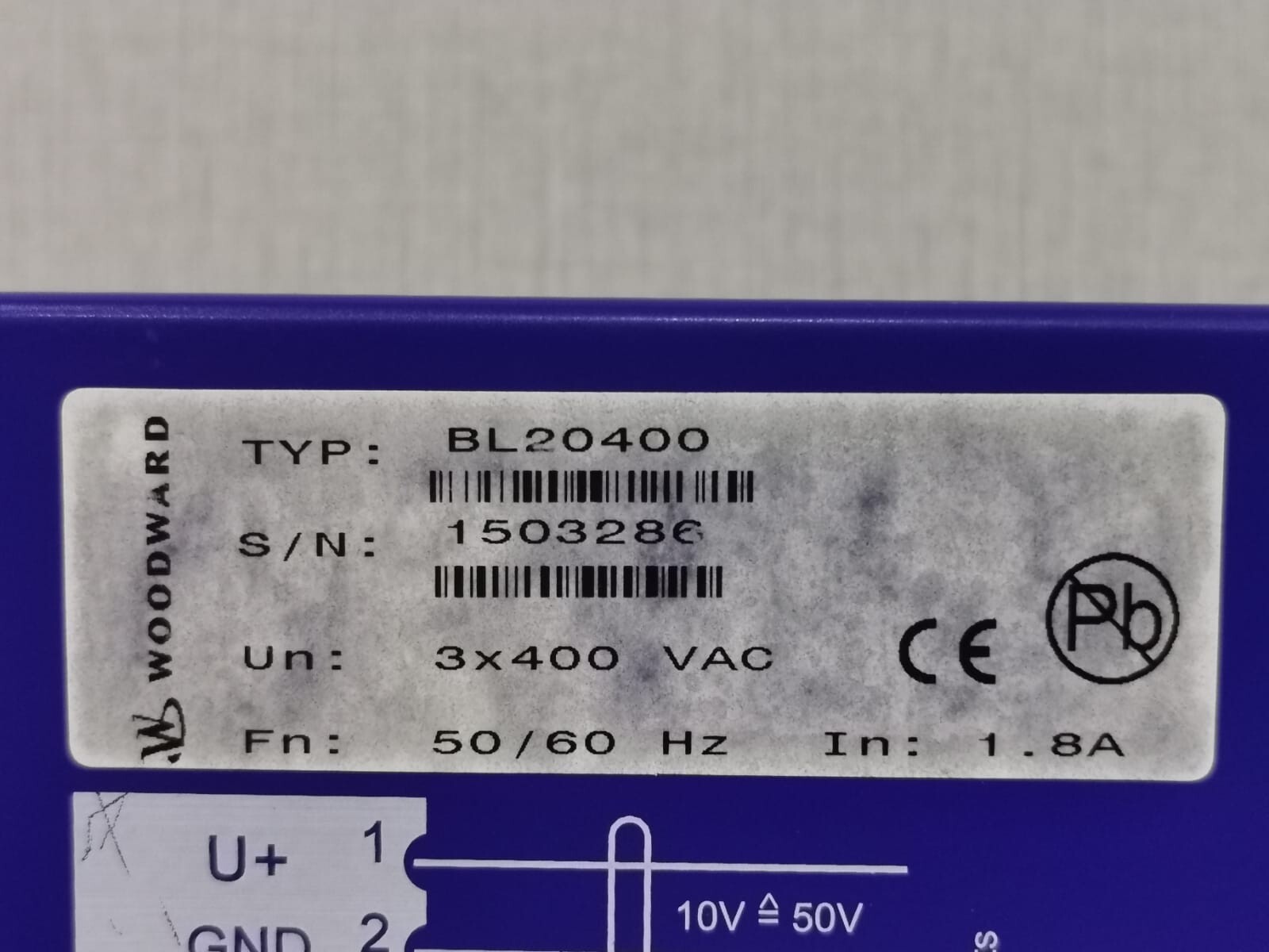 Woodward BL20400 WOODWARD SEG BL20400 BATTERY CHARGER 3