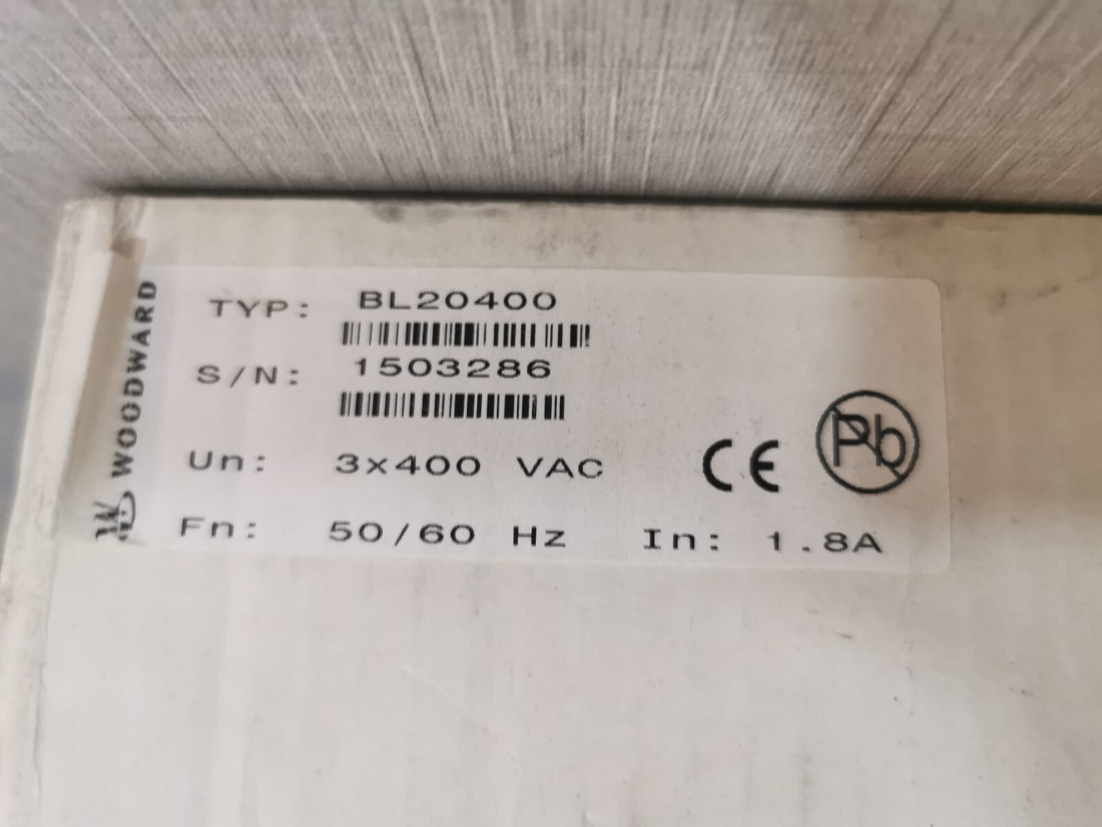 Woodward BL20400 WOODWARD SEG BL20400 BATTERY CHARGER 5