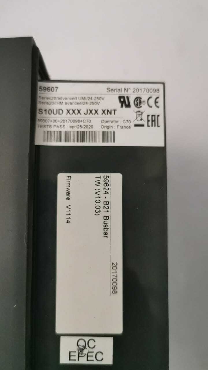 Schneider Electric S10UD XXX JXX XNT Schneider Sepam 59607 S10UD XXX JXX XNT Unit Module 3