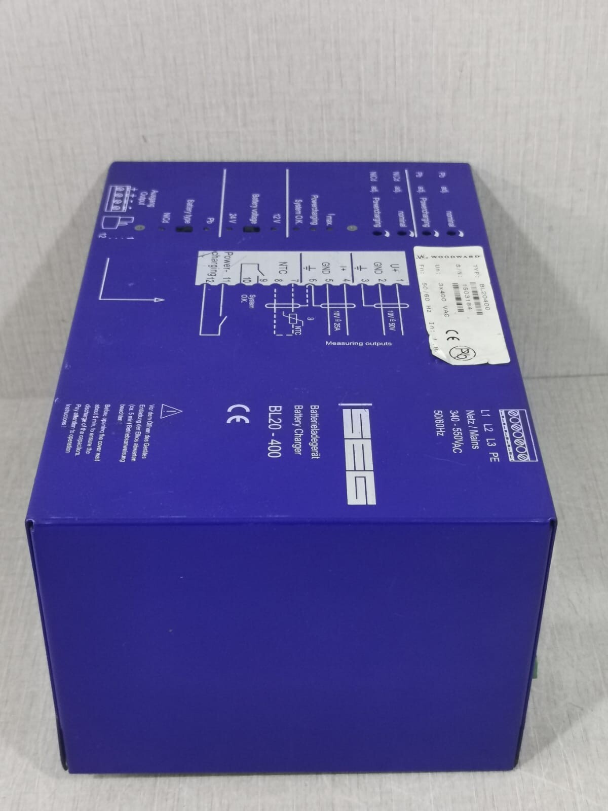 Woodward BL20400 / BL20-400 WOODWARD SEG BL20400 / BL20-400 BATTERY CHARGER 6