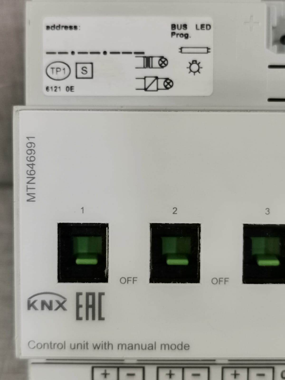 Schneider Electric MTN646991 Schneider Electric MTN646991 REG-K-0-10V/X3 CONTROL UNIT W/ MANUAL MODE 230V 2