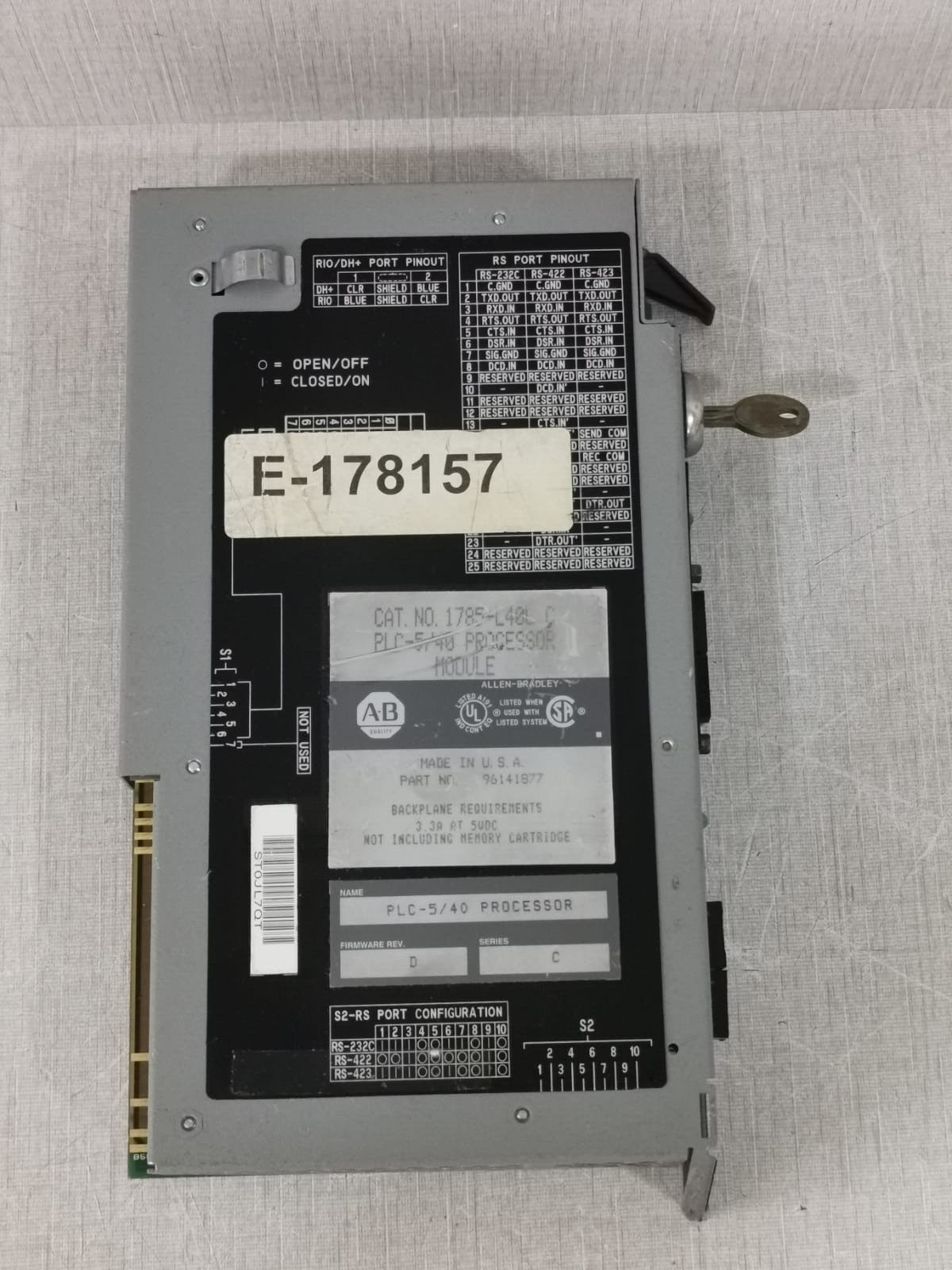 Allen-Bradley PLC-5/40L ALLEN BRADLEY 1785-L40L SER.C | PLC-5/40L PROGRAMMABLE CONTROLLER- WITH DAMAGED 2