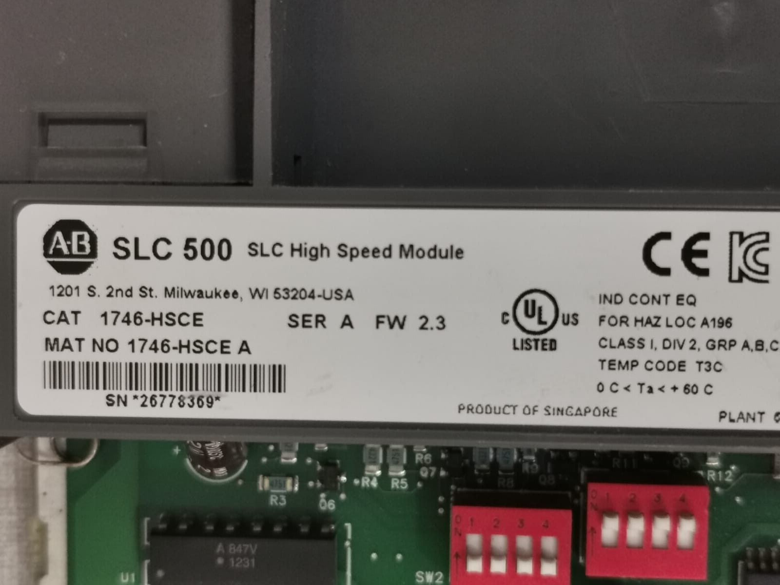Allen-Bradley 1746-HSCE SER A AB SLC 500 1746-HSCE SER A | SLC HIGH SPEED MODULE 3