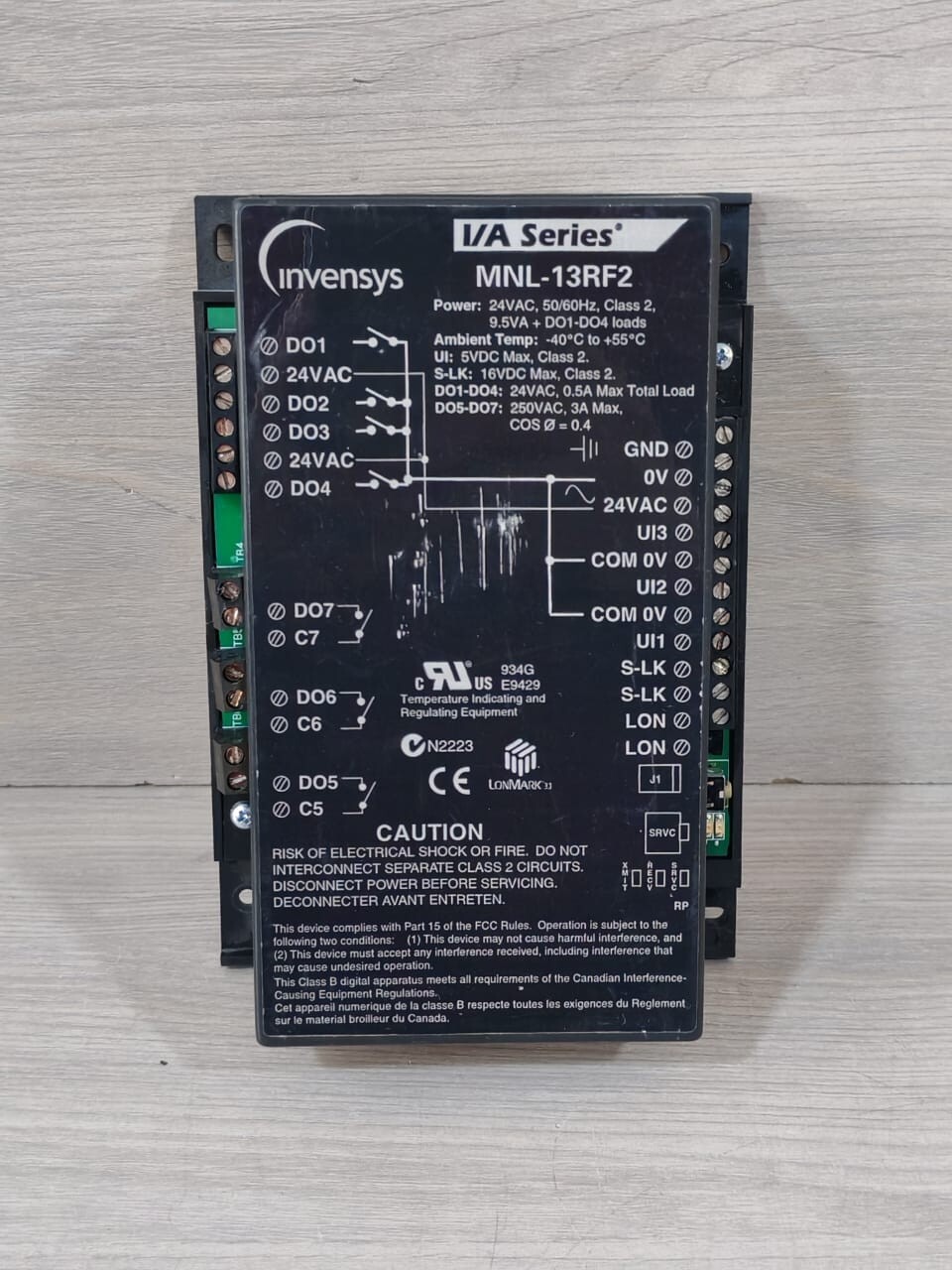 Invensys MNL-13RF2 I/A Series Controller Module 24VAC Building Management System