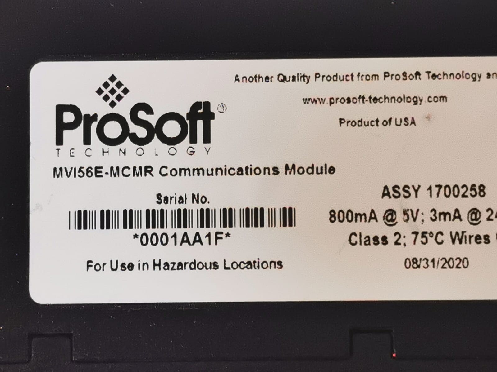 ProSoft MV156E-MCMR ProSoft MV156E-MCMR Communication Module 3