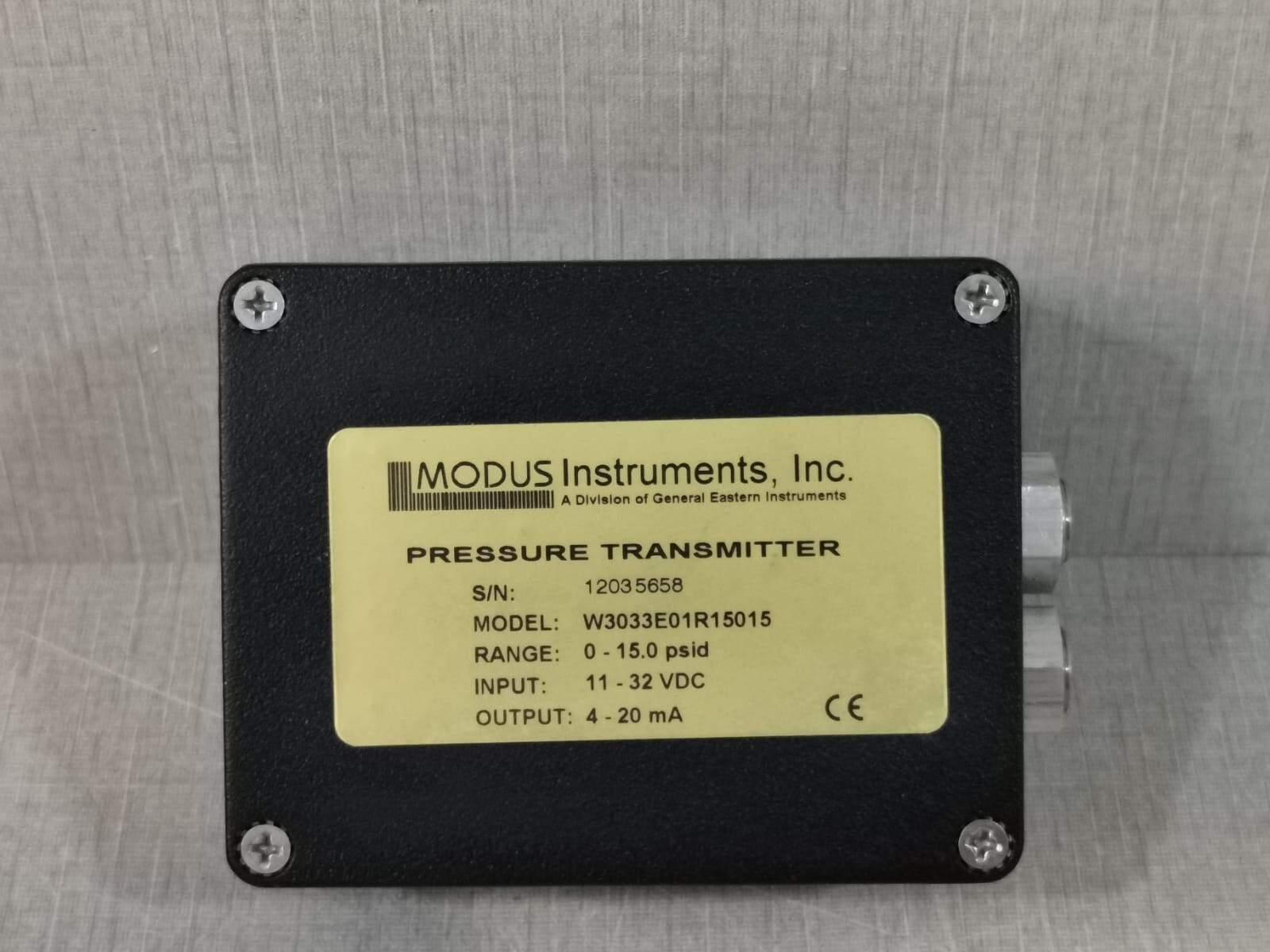 MODUS W3033E01R15015 MODUS W3033E01R15015 PRESSURE TRANSMITTER 6