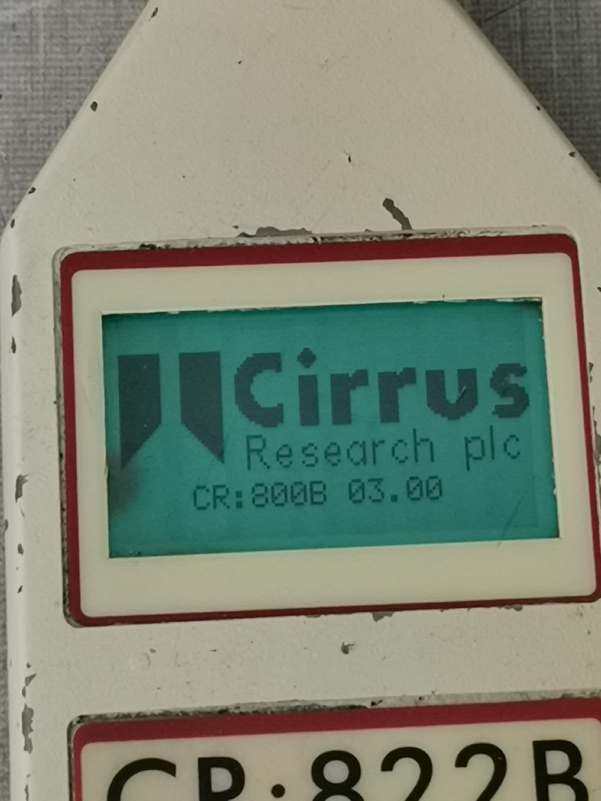 CIRRUS CR822B CIRRUS RESEARCH CR:822B SOUND LEVEL MEASUREMENT METER 2