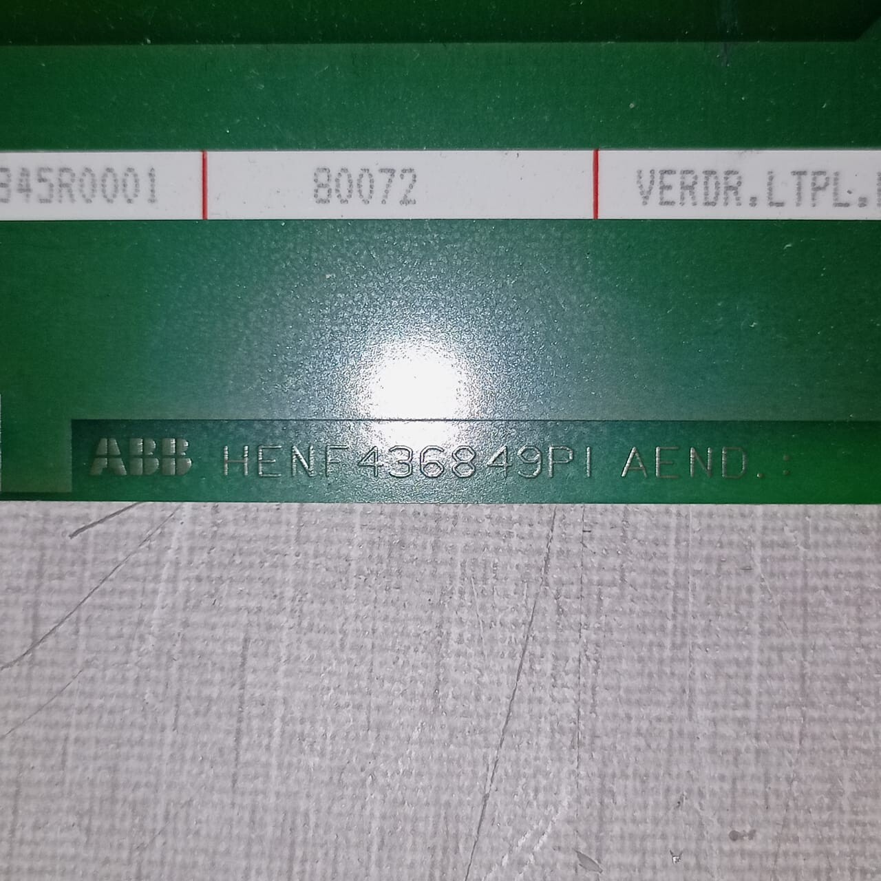 ABB HENF327845R0001 ABB HENF327845R0001 / HENF436849PI AEND CIRCUIT BOARD 3