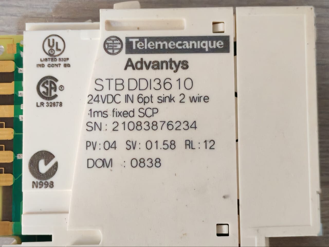 Schneider Electric DDI3610 TELEMECANIQUE ADVANTYS BY SCHNEIDER STB DDI3610 DIGITAL INPUT MODULE 3