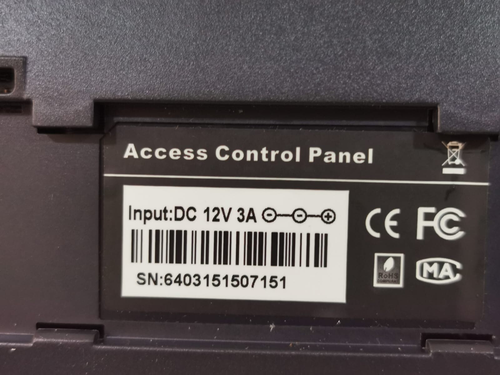 Zkteco INBIO-460 ZKTeco INBIO 460 ACCESS CONTROL DC 12V 3A 6