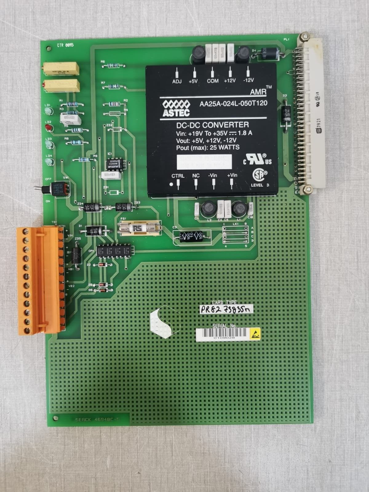 SERCK 46940C-5 w/ ASTEC DC-DC Converter AA25A-024L-050T120 25Watts