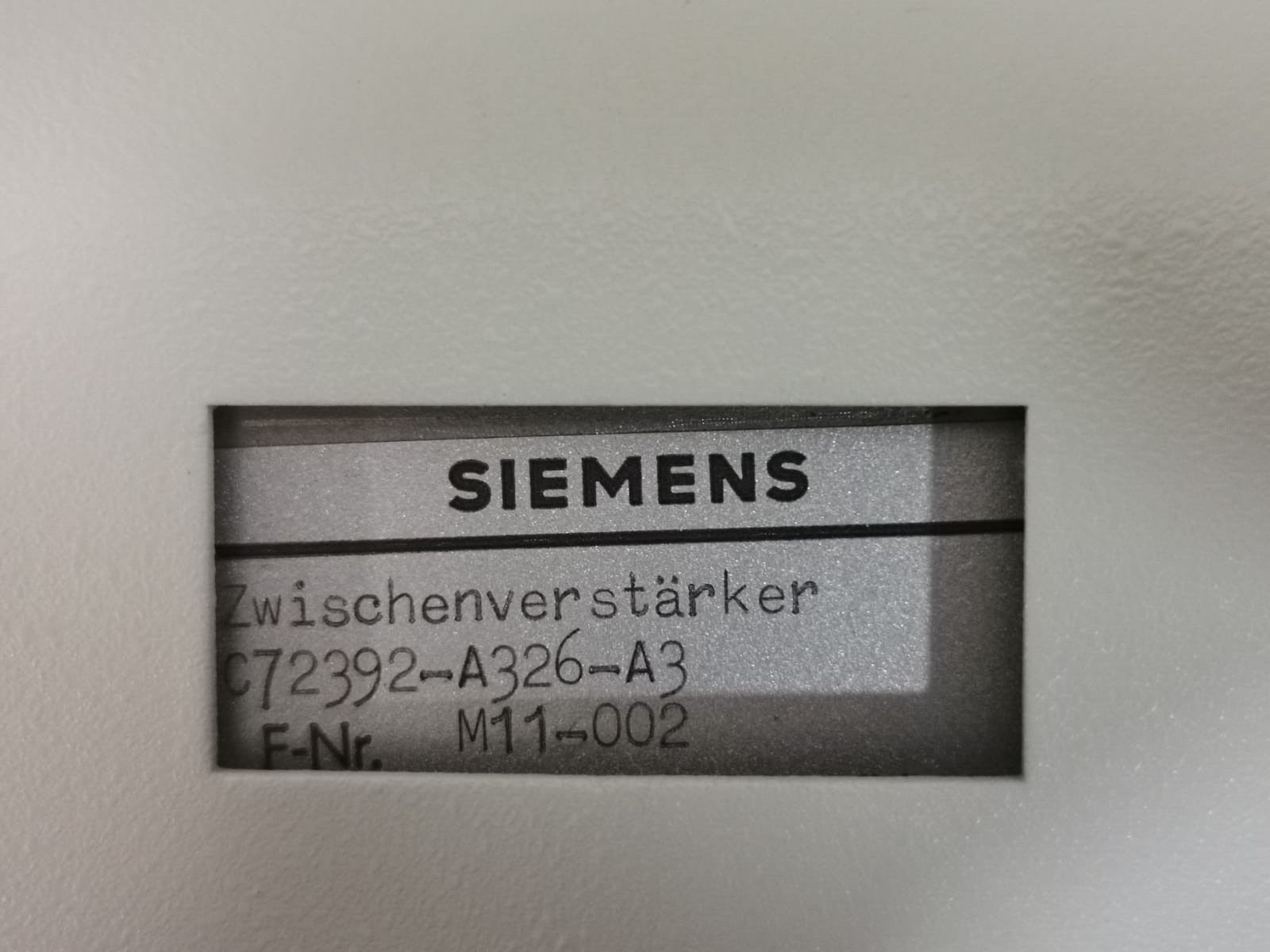 Siemens C72392-A326-A3 Siemens M11-002 Intermediate Amplifier C72392-A326-A3 2