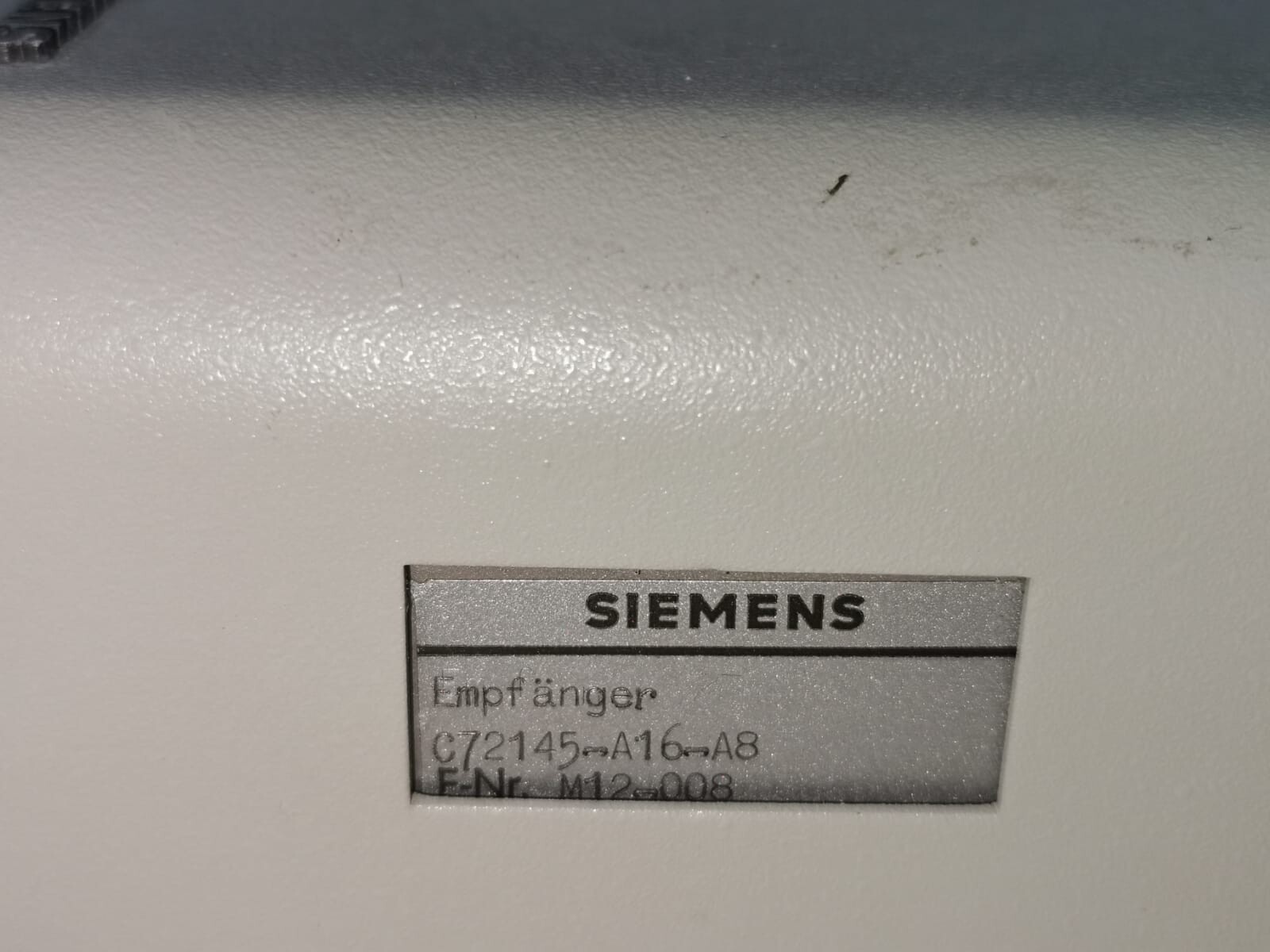 Siemens C72145-A16-A8 Siemens M12-008 Receiver C72145-A16-A8 2