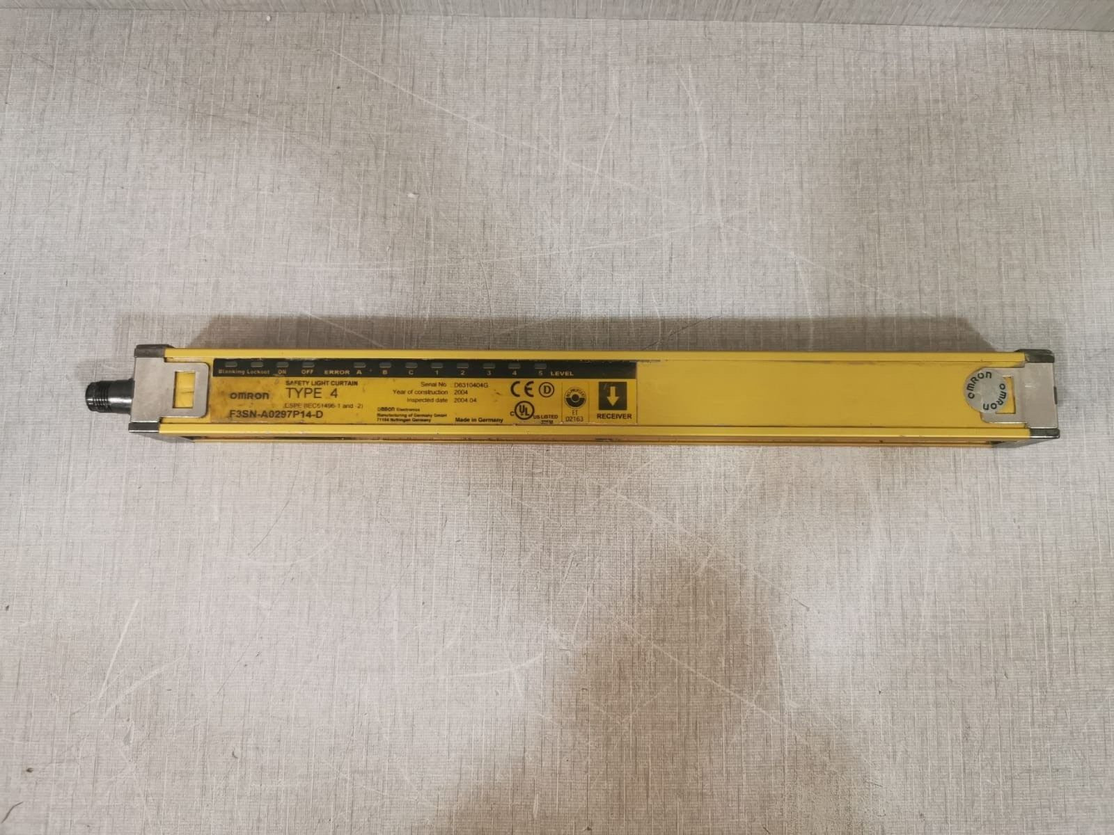 Omron F3SN-A0297P14-D Omron F3SN-A0297P14-D Safety Light Curtain Type 4 4